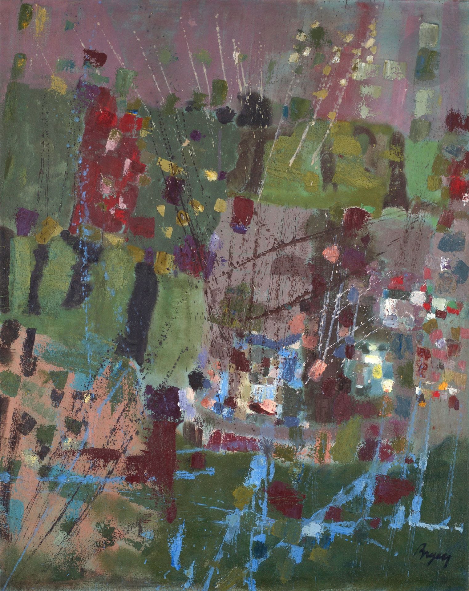 Camille BRYEN (1907-1977)
Red and Roll n° 140, 1956
Huile sur toile.
Signée en bas à droite.
92 x 73 cm

Provenance : 
- Galerie Stadler, Paris.
- Collection Lazare.
- Galerie Thessa Herold, Paris.

Exposition : 
- Bryen, Galerie Stadler, Paris, 1956.
- Bryen, Musée des Beaux-Arts, Nantes, 1959.
- Camille Bryen, Le passant outre, Galerie Thessa Herold, Paris, 2015, n°18, reproduit p.25.

Bibliographie : 
Jacqueline Boutet-Loyer, Camille Bryen, l’œuvre peint, Paris, Librairie des Quatre Chemins - Editart, 1986, n°140, p. 128 (non reproduit).