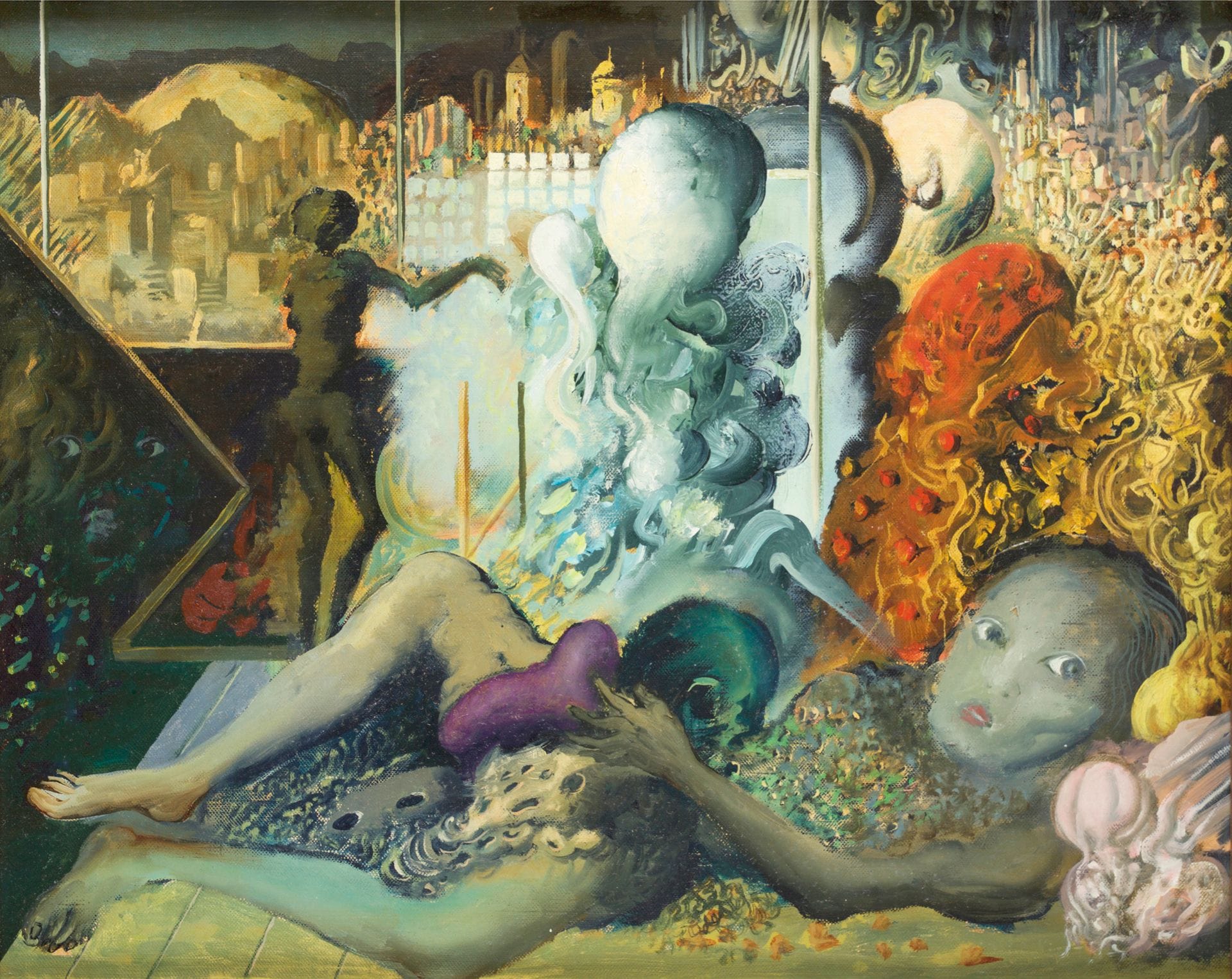 Popovitch Ljuba LJUBA [franco-serbe] (1934-2016)
Le Rêve d’une ville dorée, 1978
Huile sur carton.
Signée, datée et titrée au dos.
33 x 41 cm

Provenance : 
- Galeries Isy Brachot & Galerie de Seine, Paris.
- Galerie Thessa Herold, Paris.

Bibliographie : 
Anne Tronche, Ljuba, New York, Alpine Fine Art Collection Ltd., 1980, n° 344, reproduit p. 259.

Cette œuvre sera incluse au catalogue raisonné de Ljuba actuellement en préparation par Madame Slavica Batos, épouse de l’artiste.

Nous remercions Madame Slavica Batos pour les informations qu’elle nous a transmises.