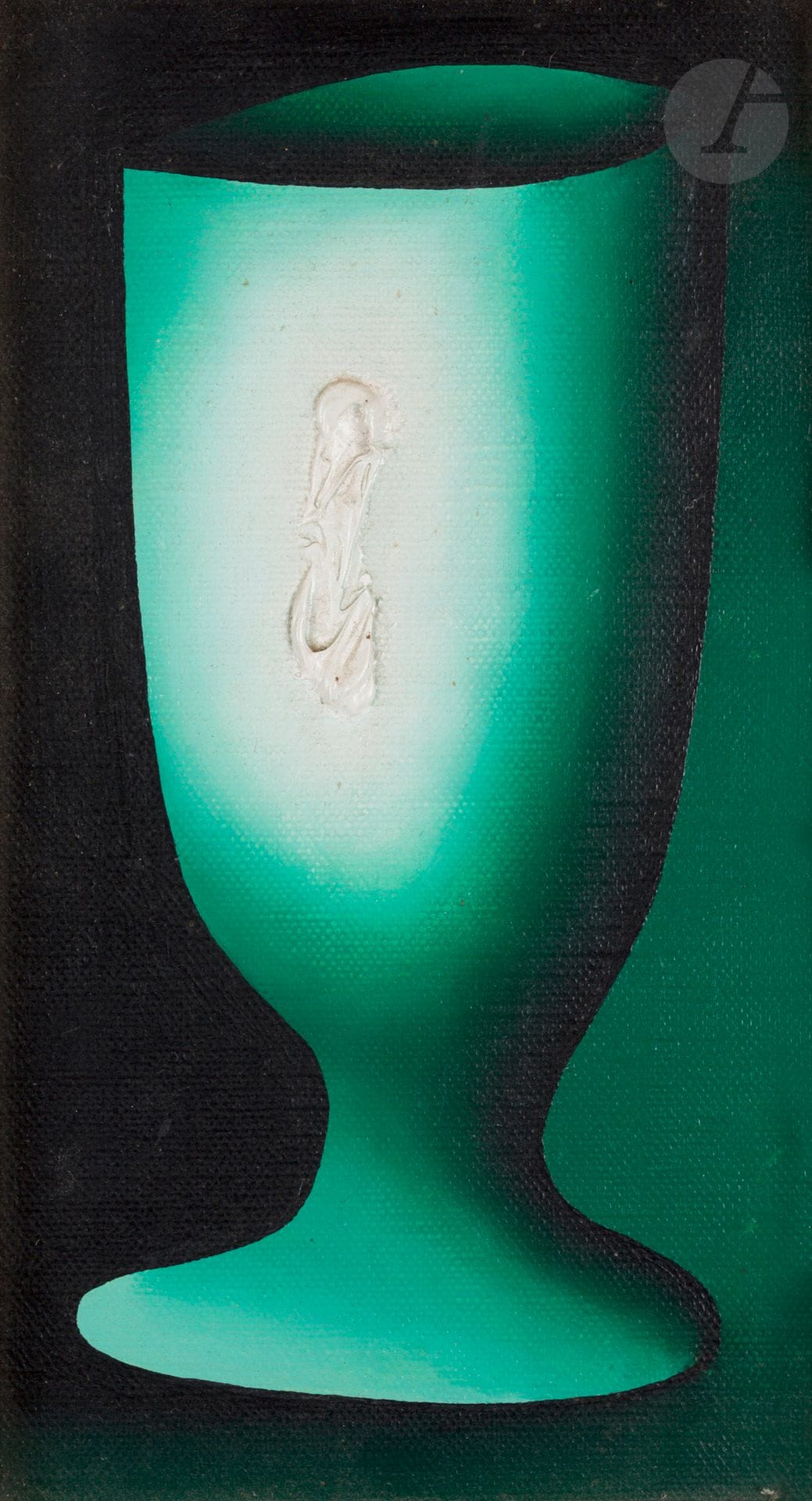 Oleg TSELKOV [Russian] (1934-2021)
Wineglass, 1991
Oil on canvas.
Signed, dated and dedicated on the back.
22 x 12 cm