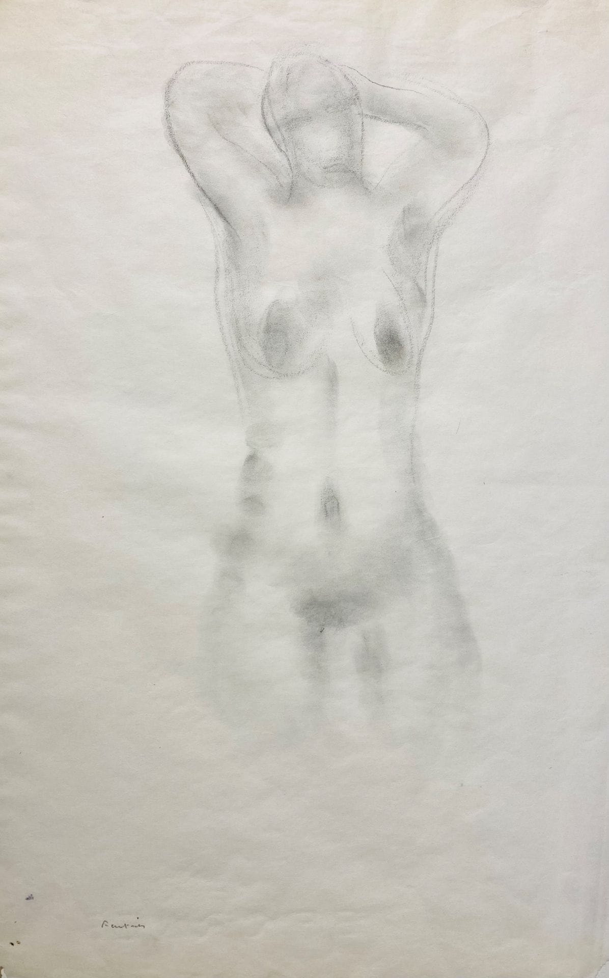 Jean FAUTRIER (1898-1964
)Standing NudePencil
and stump.
Signed lower left.
40 x 25,5 cmProvenance

:
Collection Claude et Michèle Harel



.



