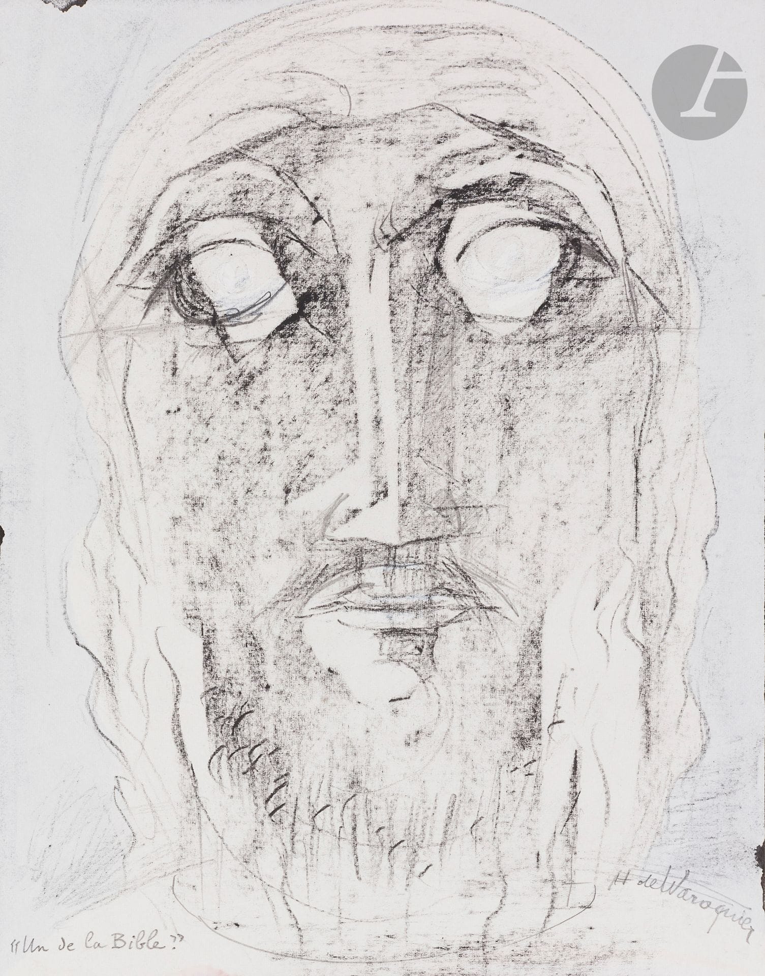 Henry de WAROQUIER (1881-1970)
Un de la Bible
Encre, fusain et aquarelle.
Signée en bas à droite.
Titrée en bas à gauche.
27 x 21 cm

Un certificat de Monsieur Guy de Waroquier sera remis à l’acquéreur.