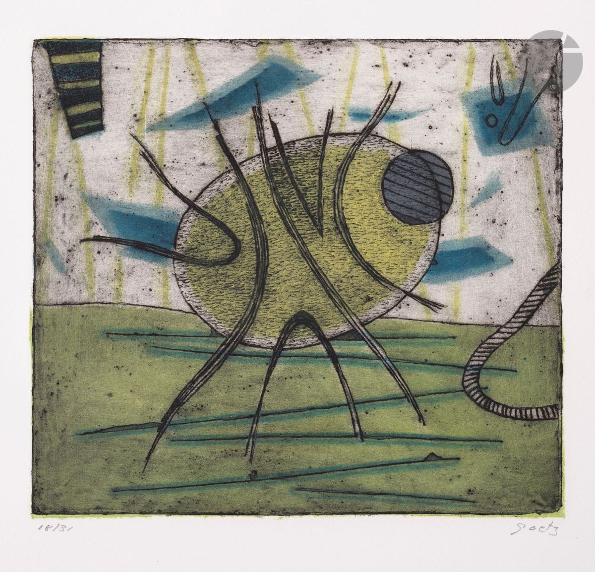Henri GOETZ [franco-américain] (1909-1989)
Luxembourg
Eau-forte et aquatinte.
Signée et numérotée sur 31.
37 x 38 cm

Bibliographie : 
Stanto Josimov, L’Œuvre gravé de Henri Goetz, 1909-1989, Mémoire de Master 2, Paris IV - Sorbonne, 2009, reproduit sous le n° 80-01, p. 160.