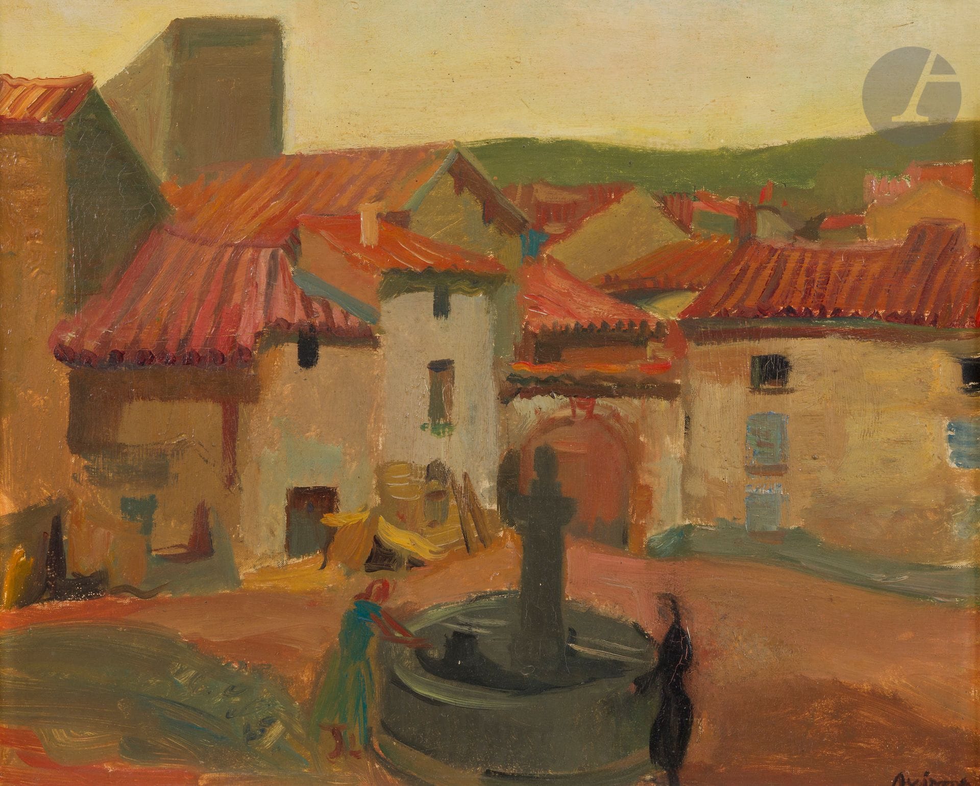 Jean AUJAME (1905-1965
)The Fountain on the squareOil
on canvas.
Signed lower right.
33 x 41 cm



