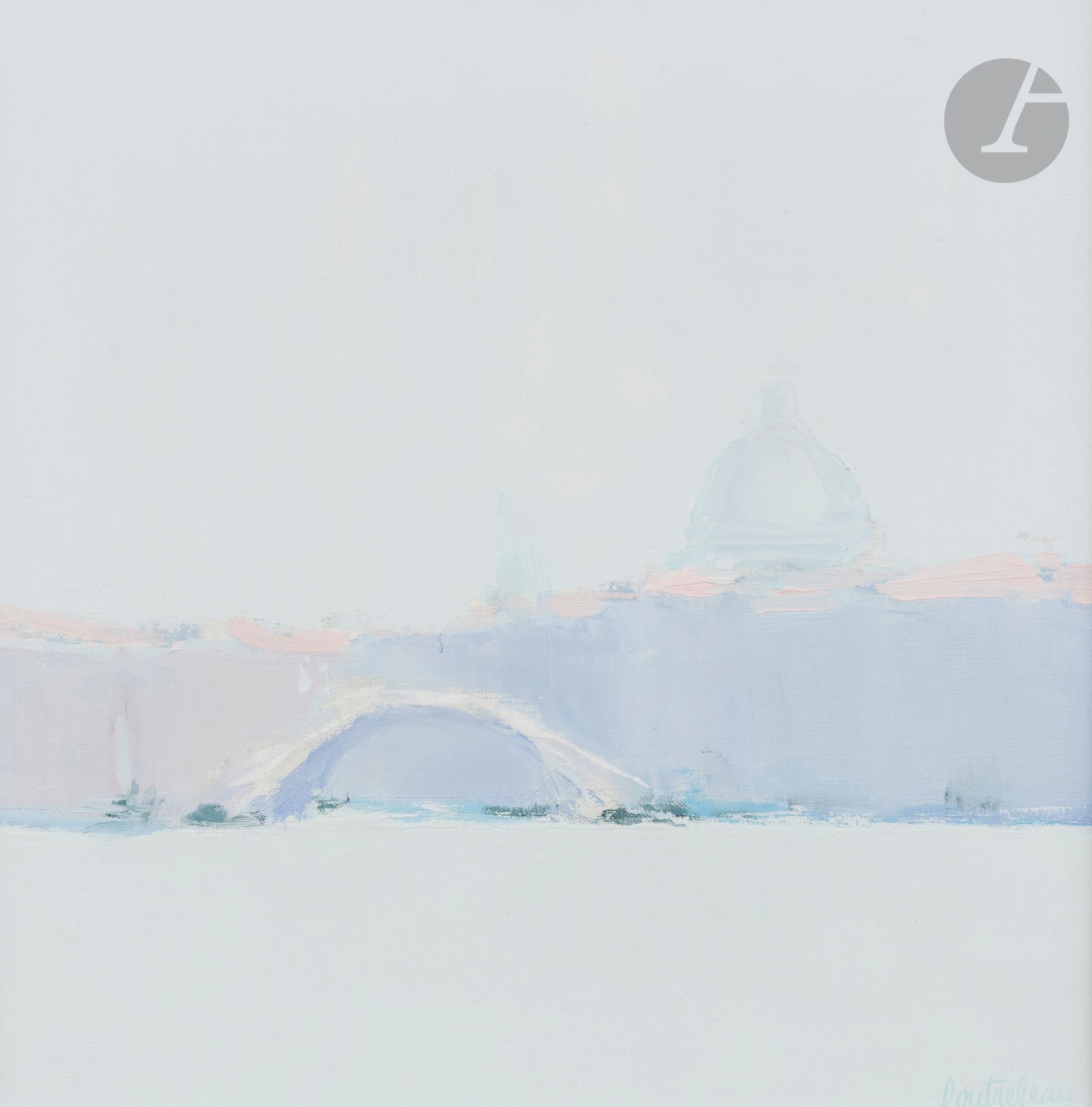 
Pierre DOUTRELEAU (born in 1938



)La Salute seen from the Grand CanalOil



on canvas.



Signed lower right.



Signed on the back.

(Manque).



30 x 30 cm










