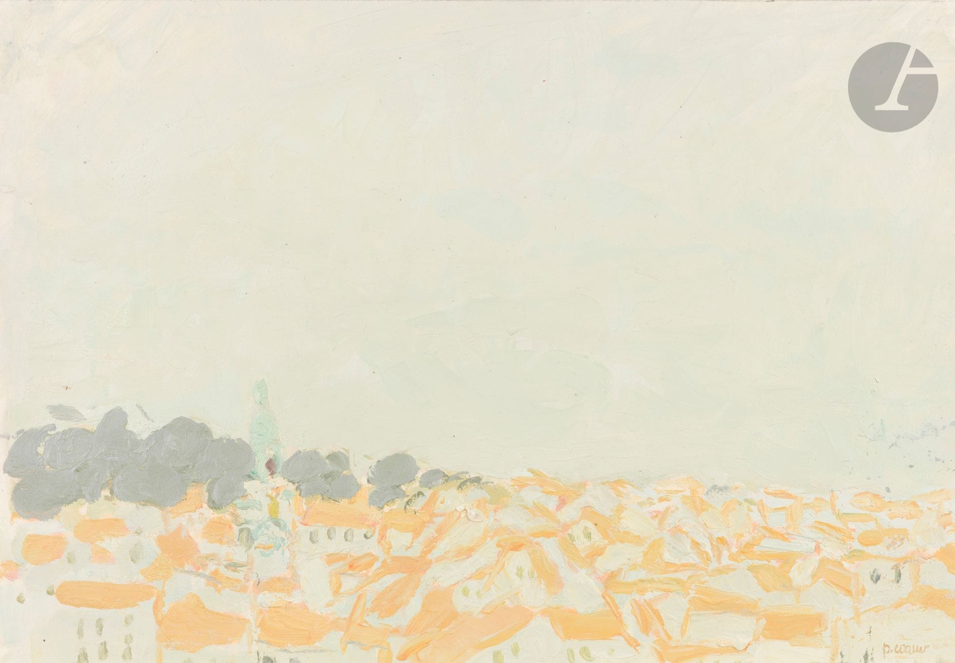 Pierre COQUET (1926-2021
)CollioureOil
on paper.
Signed lower right.
38 x 55 cmProvenance

: 
Romanet Gallery, Paris (stamp on the back).






