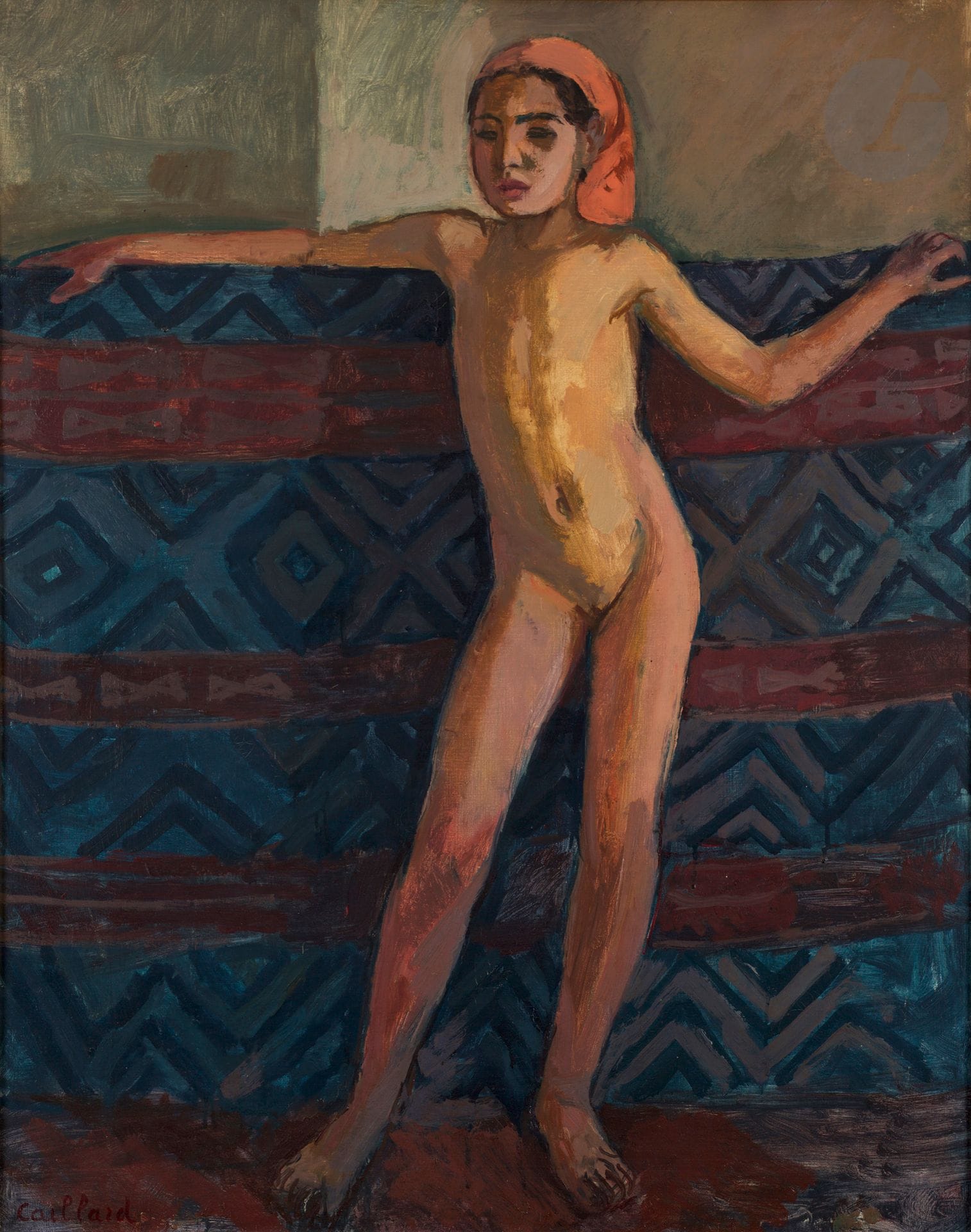Christian CAILLARD (1899-1985)
La Marocaine, 1928
Huile sur toile.
Signée en bas à gauche.
Numérotée « 435 » au dos.
92 x 73 cm

Provenance : 
- Vente Maître Blache, Versailles, 1985.
- Collection de Monsieur P. 

Un certificat de l’artiste sera remis à l’acquéreur.