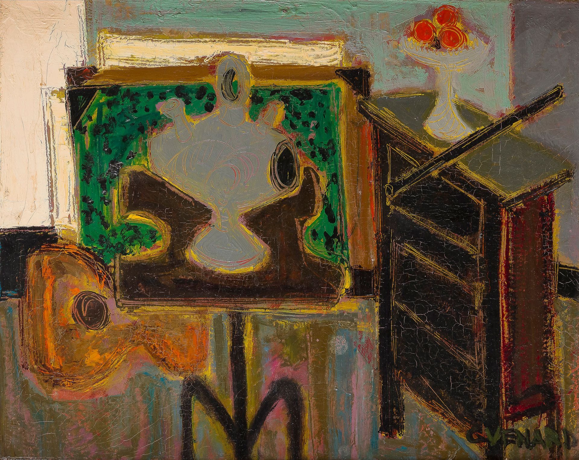 Claude VENARD (1913-1999
)In the studio, 1950Oil
on canvas.
Signed lower right.
33 x 41 cm



