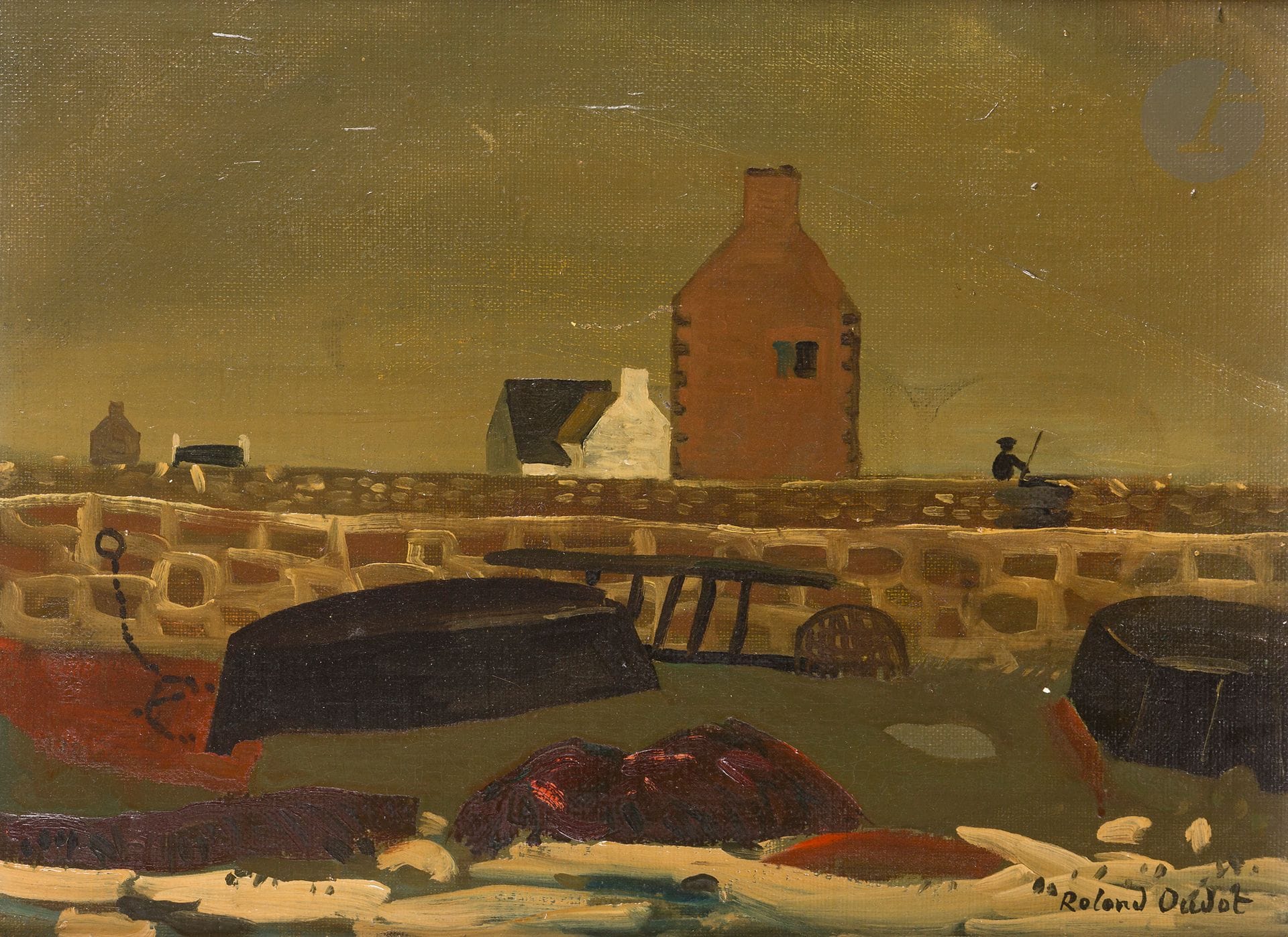 Roland OUDOT (1897-1981
)Breton portOil
on canvas.
Signed lower right.
24 x 33 cm



