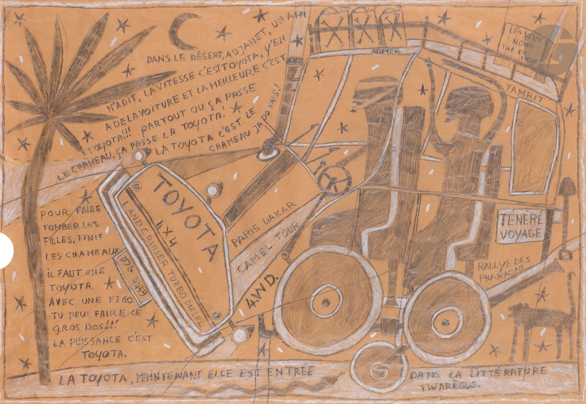 François BURLAND [Swiss] (born in 1958
)The
ToyotaLead
pencil
and white gouache.
Signed on the back.
48 x 69 cm



