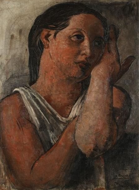 Jean SOUVERBIE (1891-1981)
Femme se coiffant, 1936 Huile sur toile. Signée et dédicacée le "27 décembre 1958 à Bernard et Marie-Thérèse, affectueusement". Signée, datée et titrée au dos. H: 49 x 67 cm Provenance: Collection Marie-Thérèse et Bernard Souverbie.
