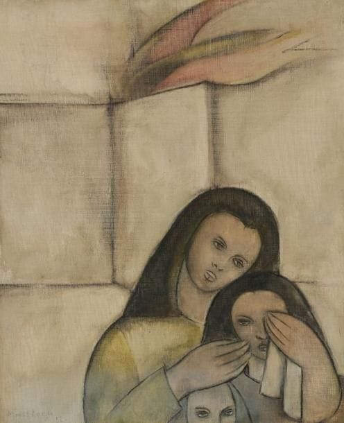 Marie Laure de NOAILLES (1902-1970)
L'Incendie, 1952 Huile sur toile. Signée et datée en bas à droite. Annotée " Hiver 1948 ", signée et titrée au dos. H: 61 x 50 cm