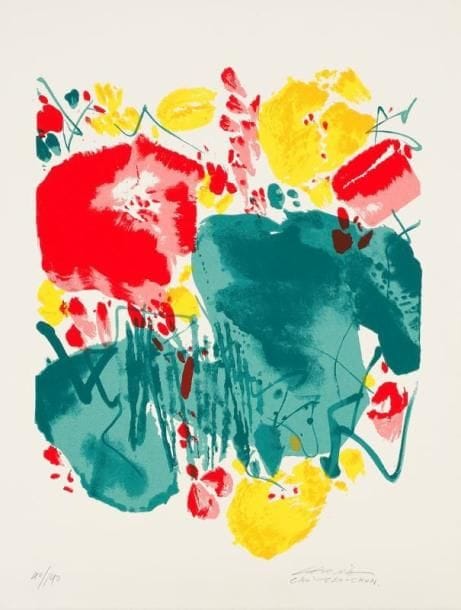 CHU TEH CHUN (né en 1920)
Les floralies Lithographie. Signée en bas à droite et numéroté sur 140. H: 65 x 50 cm