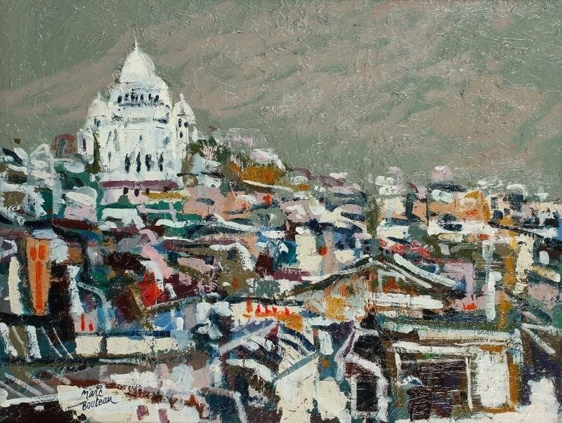 Marc BOUTEAU (né en 1935)
Montmartre, vers 1965 Huile sur toile. Signée en bas à gauche. Signée au dos. 50 x 65 cm