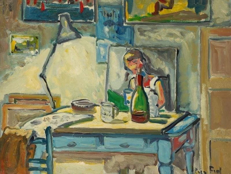 PACO FIOL (né en 1939)
Le goûter, vers 1978 Huile sur toile. Signée en bas à droite. 50 x 65 cm