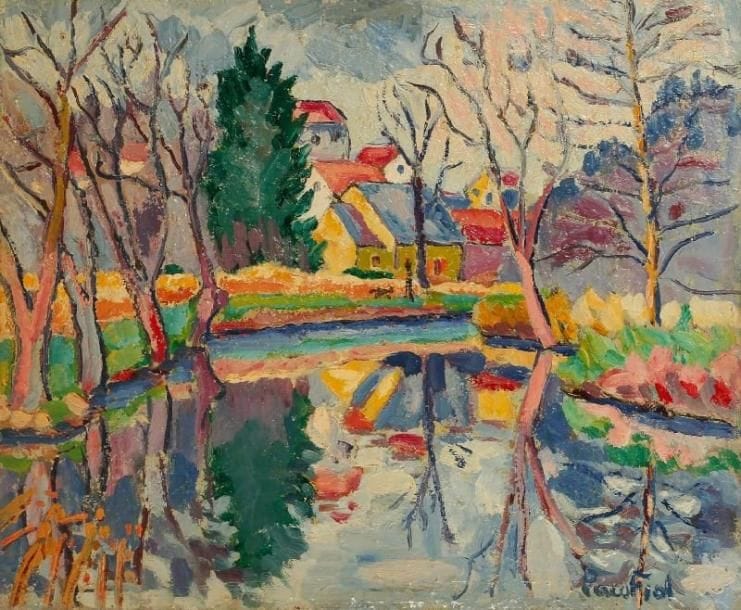 PACO FIOL (né en 1939)
Matin d'hiver, vers 1978 Huile sur toile. Signée en bas à droite. 50 x 61 cm