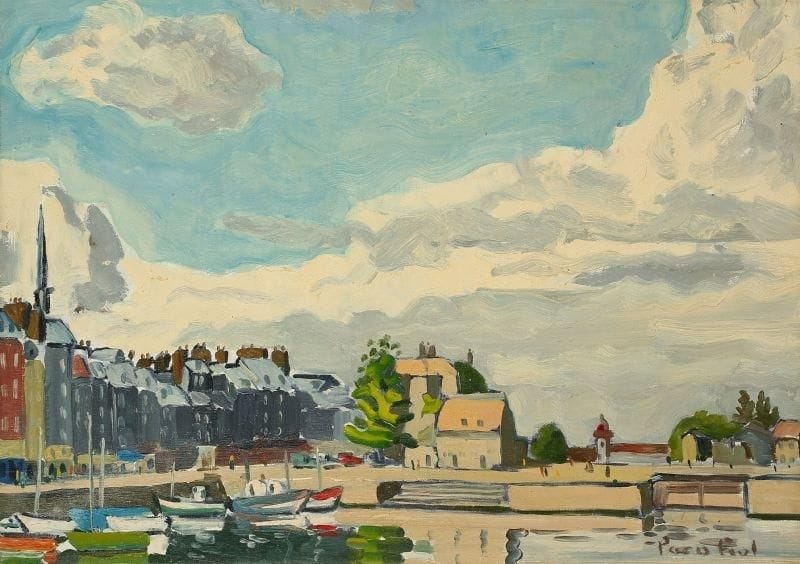 PACO FIOL (né en 1939)
Honfleur, la lieutenance, vers 1980 Huile sur toile. Signée en bas à droite. 46 x 65 cm