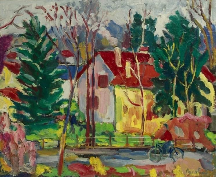 PACO FIOL (né en 1939)
Fin d'automne, vers 1982 Huile sur toile. Signée en bas à droite. 50 x 61 cm