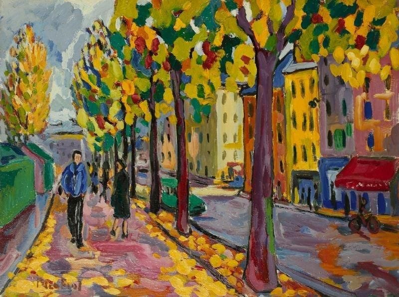 PACO FIOL (né en 1939)
Paris, les quais, vers 1984 Huile sur toile. Signée en bas à gauche. 46 x 61 cm