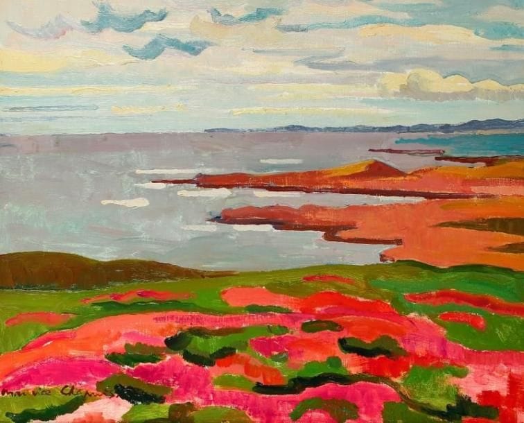 Maurice CHAPUIS (1922-2010)
Concarneau, 1976 Huile sur toile. Signée en bas à gauche. Titrée et datée au dos. 50 x 61 cm
