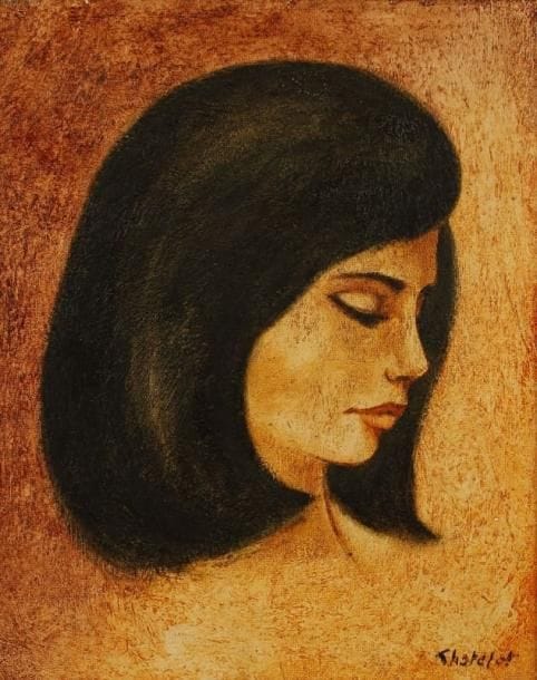 André CHADLOT (XXe siècle)
Jolie brune, 1962 Huile sur toile. Signée en bas à droite. 41 x 33 cm