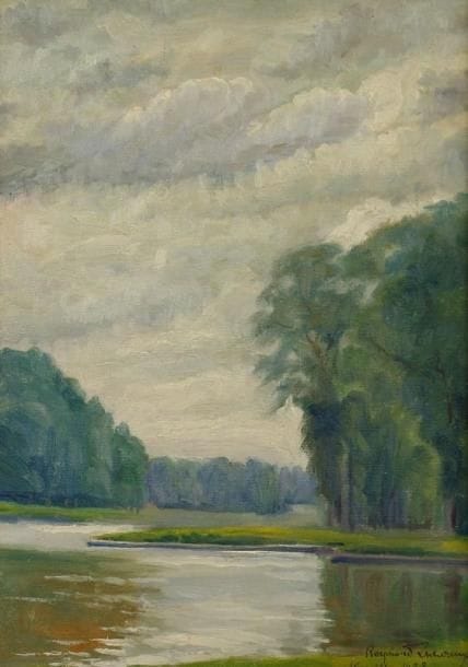 Raymond LHEUREUX (XXe siècle)
Versailles, 1938 Huile sur carton toilé. Signée, datée et titrée en bas à droite. 35 x 24 cm