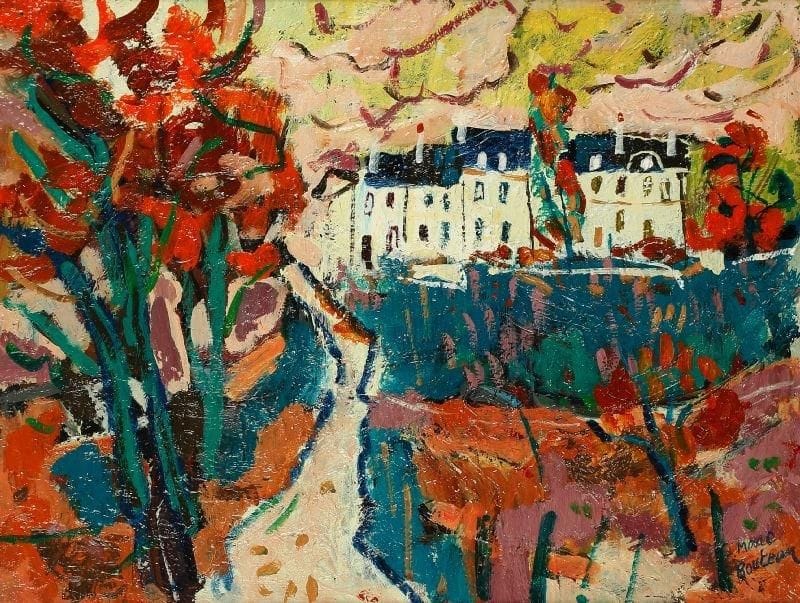 Marc BOUTEAU (né en 1935)
Guidel, vers 1978 Huile sur toile. Signée en bas à droite. Signée au dos. 51 x 65 cm