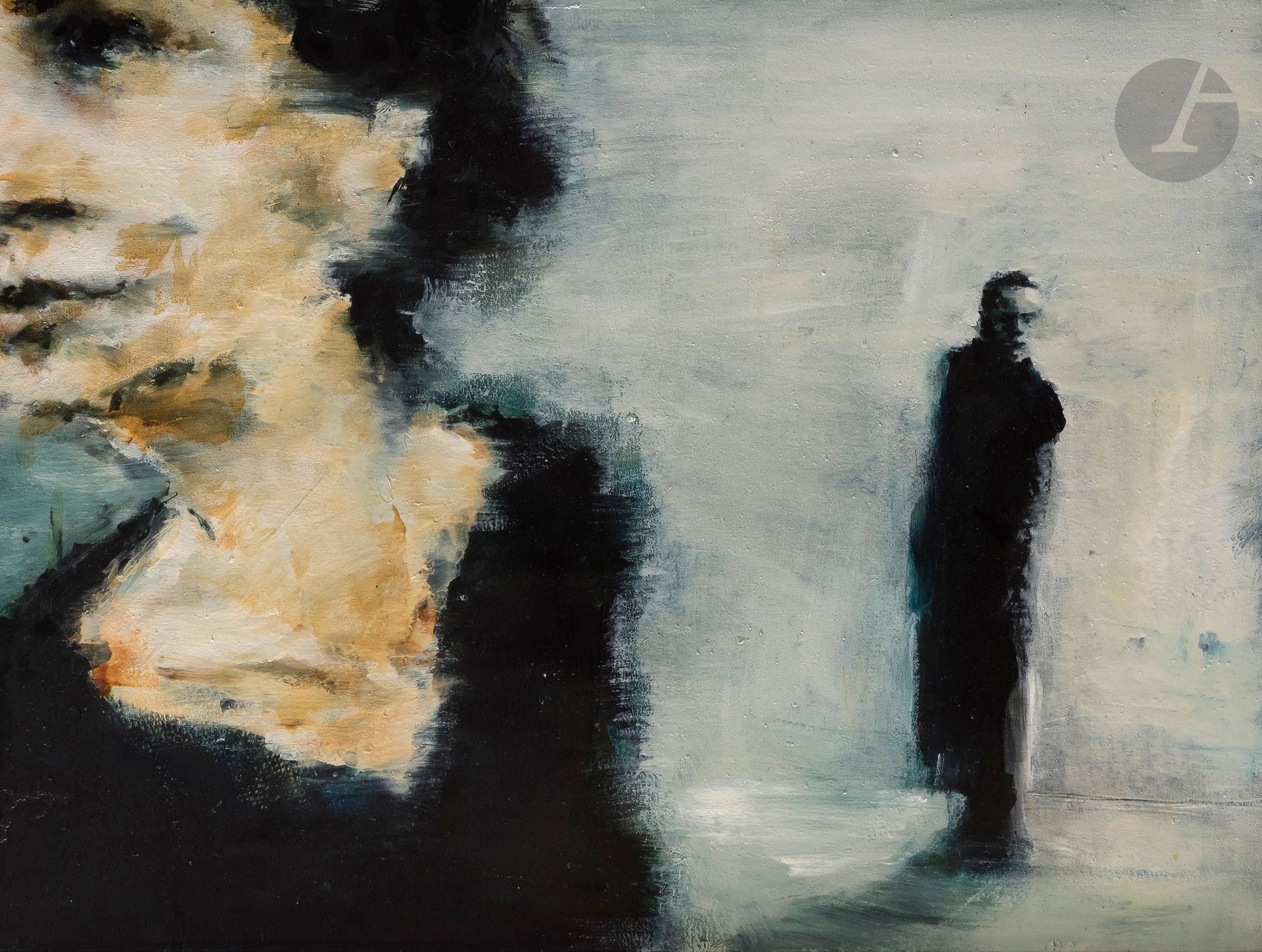 Gabriel SCHMITZ [allemand] (né en 1970)
Reina de niege, 1996
Huile sur toile.
Signée, datée et titrée au dos.
45 x 60 cm