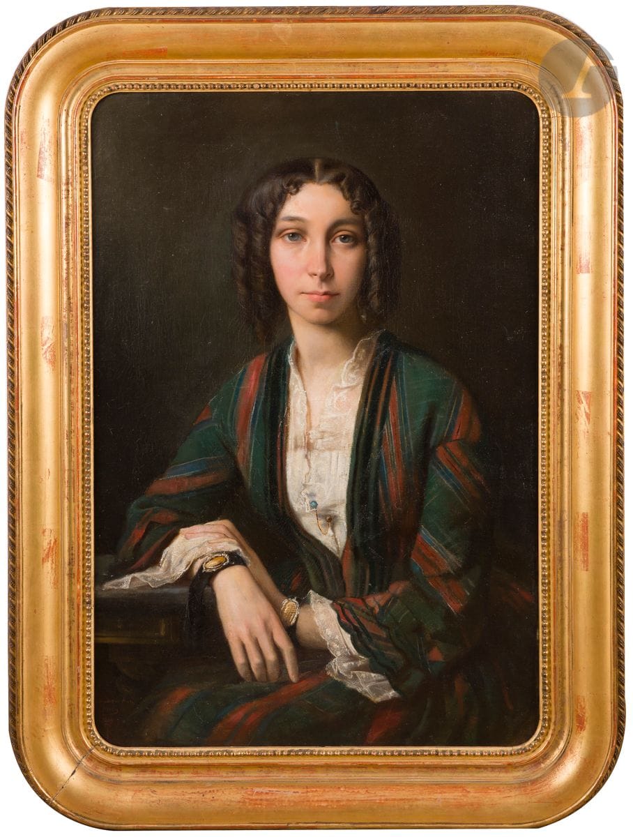 Jean MIEG (Mulhouse 1791 - 1862)
Portrait de femme accoudée
Toile d’origine
Dédicacée, signée et datée en bas à gauche « A mon bon Henri / Mieg / 1849 »
86 x 58 cm
(Accidents et restaurations)