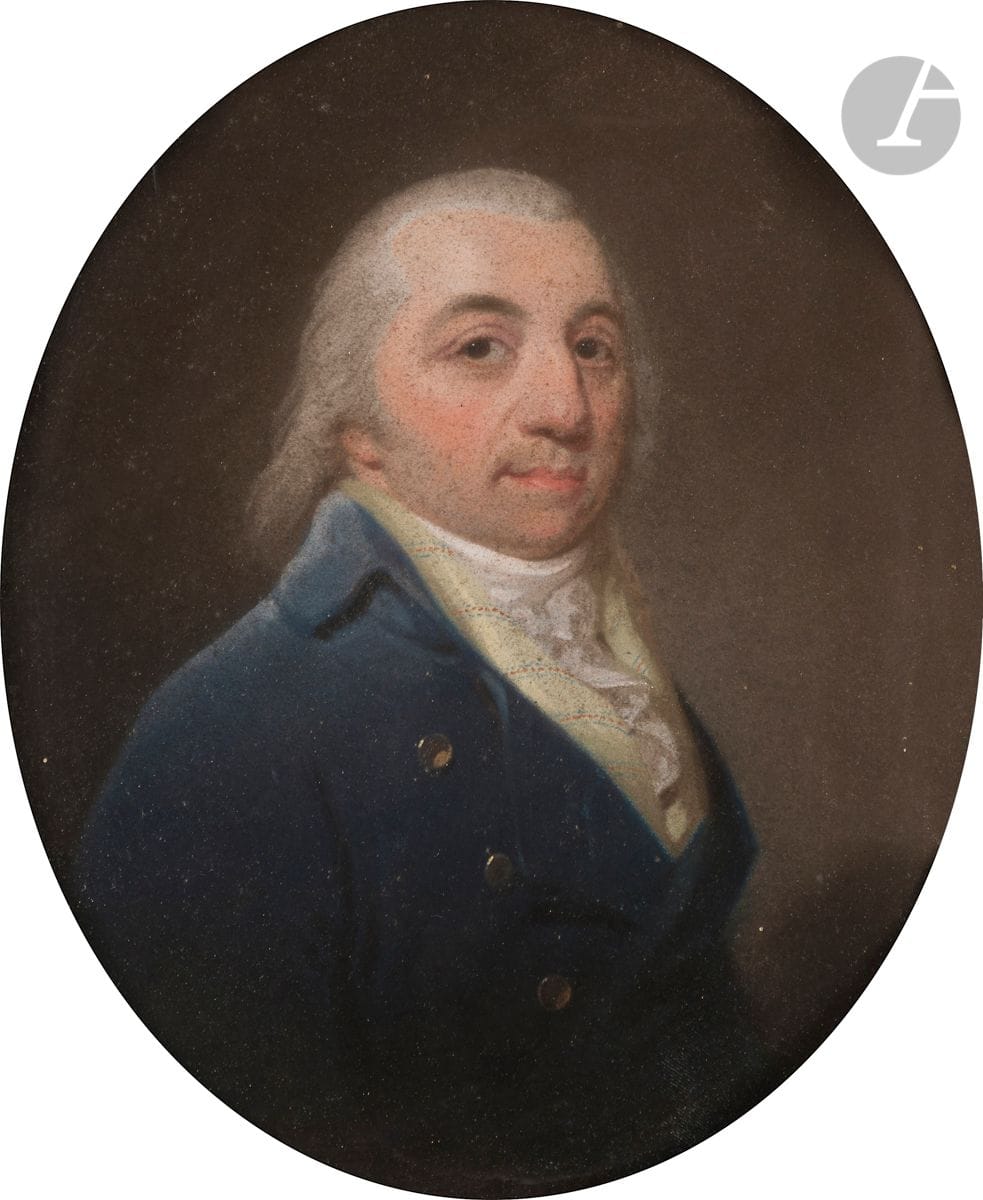 École FRANÇAISE de la fin du XVIIIe siècle
Portrait d’homme
Pastel
27 x 22 cm