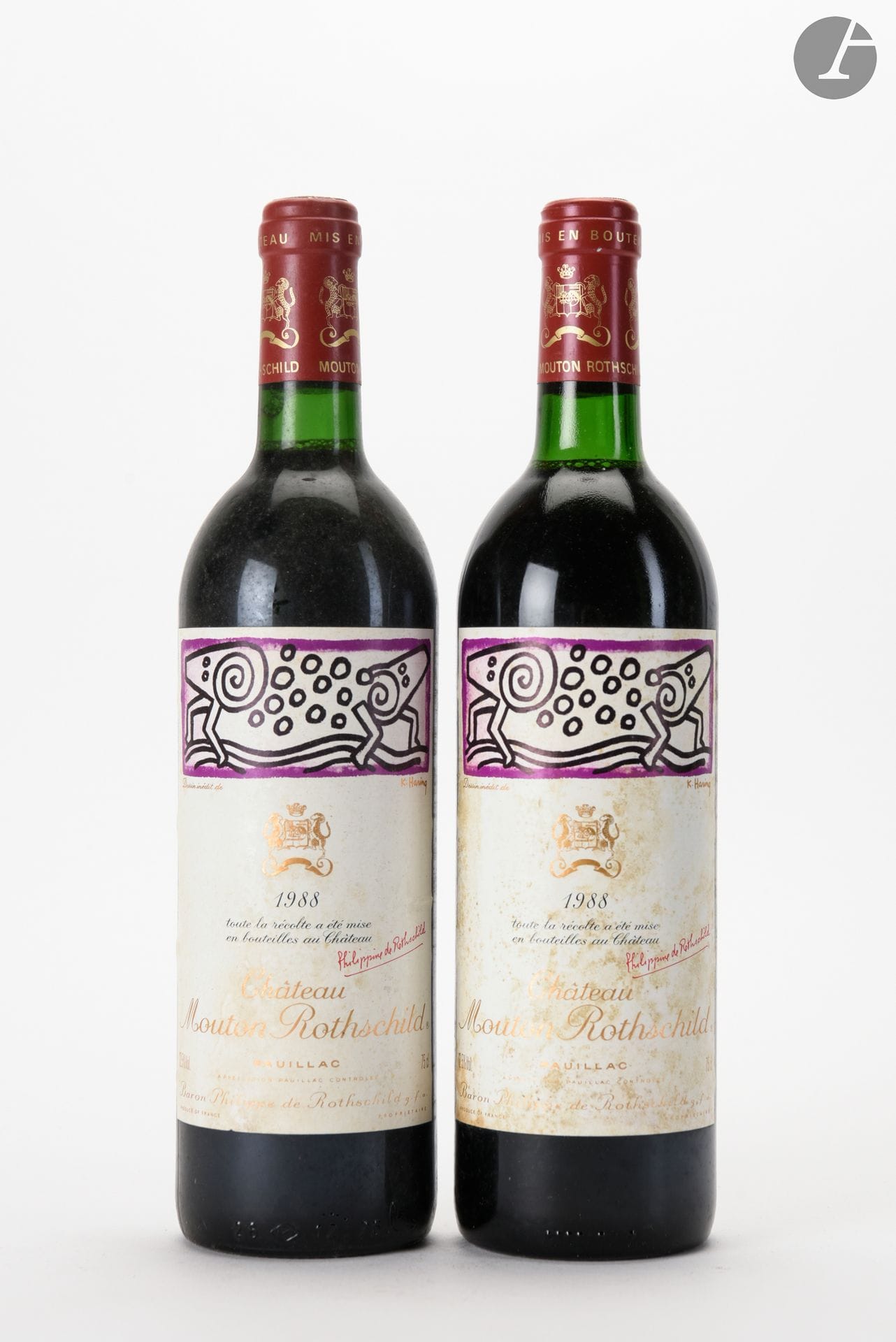 2 B CHÂTEAU MOUTON ROTHSCHILD (1 T.L.B; e.t.h.), GCC1 Pauillac, 1988