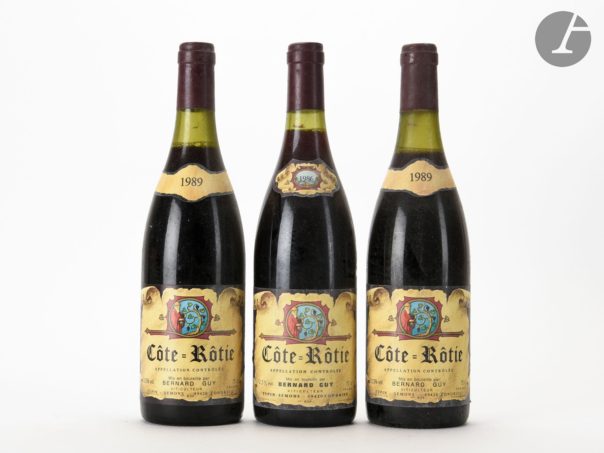 2 B CÔTE-RÔTIE (3 cm), Domaine Bernard Guy, 1989
1 B CÔTE-RÔTIE, Domaine Bernard Guy, 1986