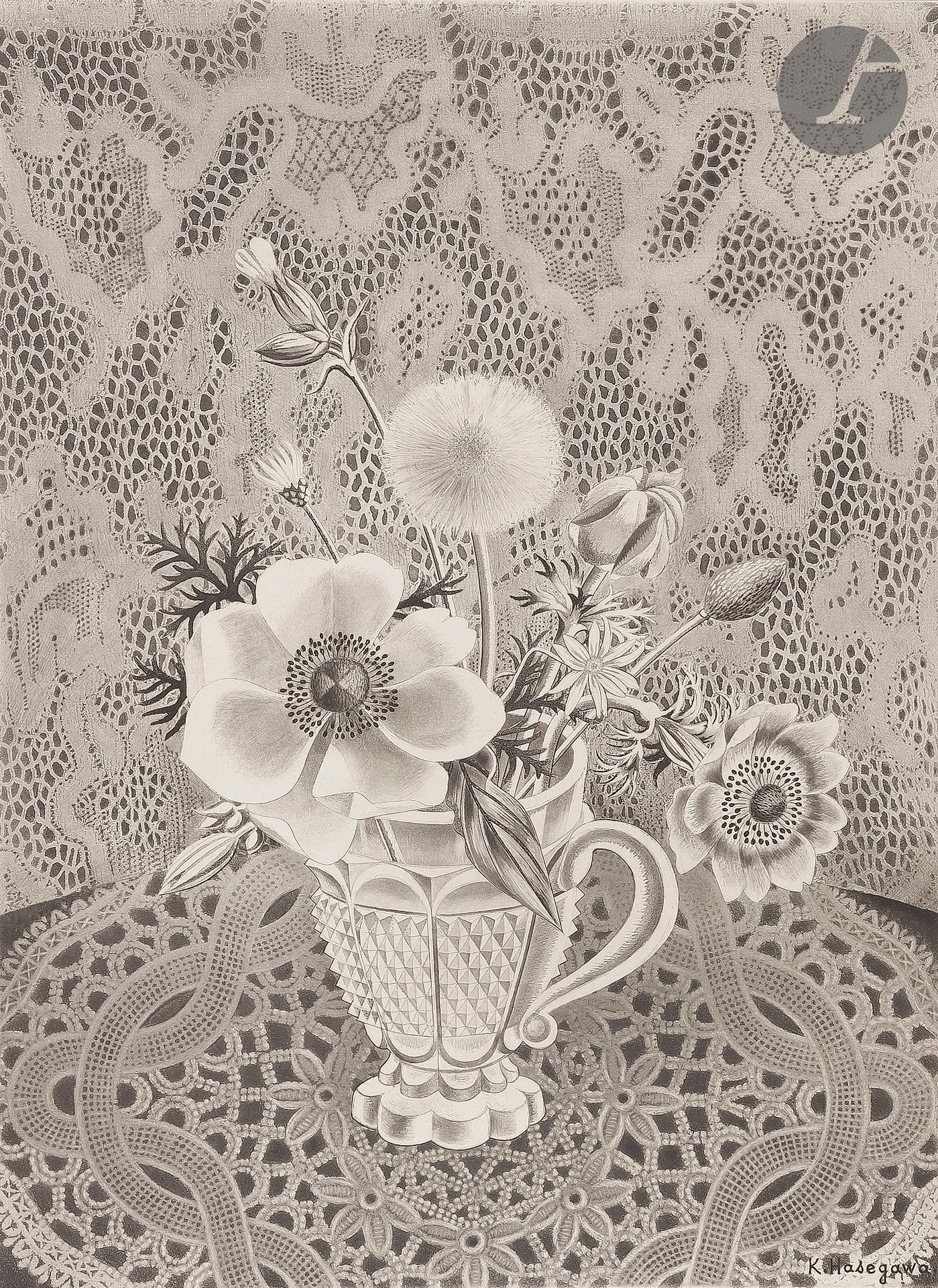 Kiyoshi Hasegawa (1891-1980) et al. 

La Gravure sur cuivre. Angers, Jacques Petit éd., 1945. Un album in-fol. [285 x 390 mm] en feuilles, texte de J. Adhémar, contenant 6 gravures par R. Cami, R. Cottet, A. Decaris, R. Jeannisson, K. Hasegawa, P. Lemagny. Belles épreuves sur vélin, légèrement oxydées sur les bords. Portefeuille de l'édition (défraîchi). L'un des 240 ex. ordinaires sur vélin, numéroté.