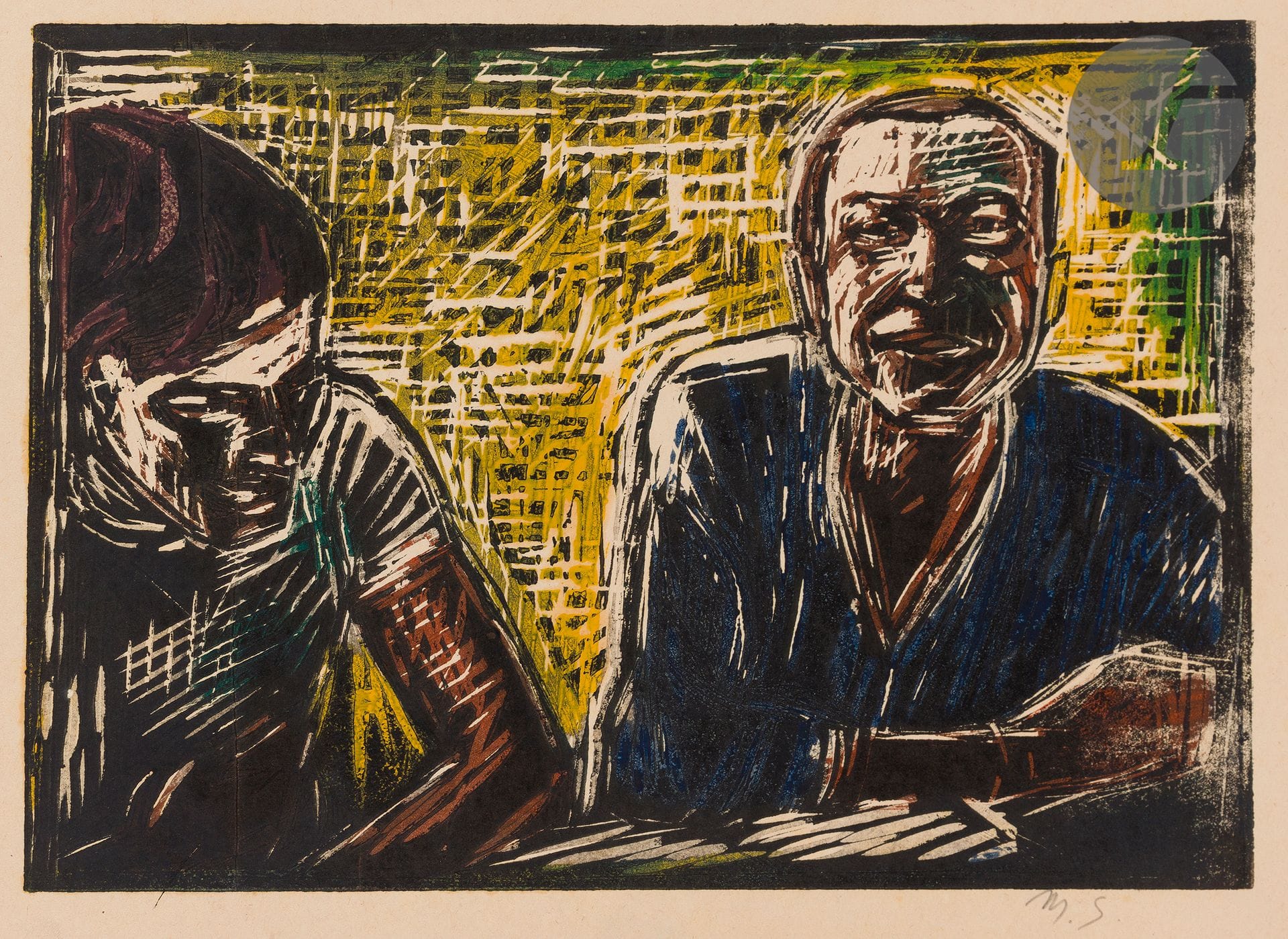 Marc Stockman (1937-1983) 

Un lot d'estampes et dessins. 1965-1980. Bois gravé, gouache, encre de Chine. Formats divers. Tous signés, parfois datés. Une longue déchirure médiane à l'un des dessins. Ens. 11 p.