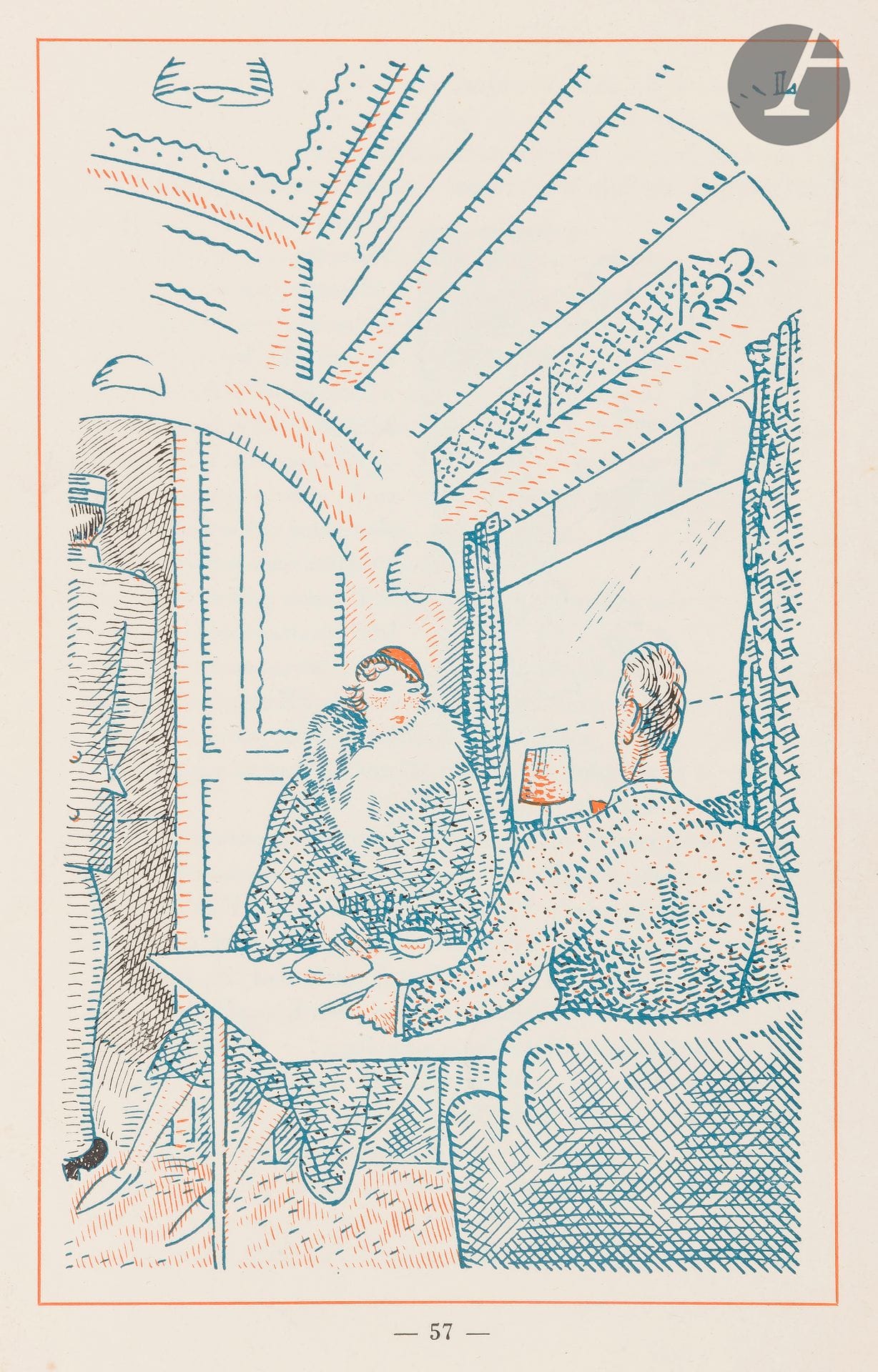 
*Jean-Emile Laboureur (1877-1943) 


Collectif. Plaisirs. Paris, R. Dacosta pour le laboratoire de l'Hépatrol, 1934. Un vol. in-4 [160 x 240 mm] en feuilles, composé de 5 textes par A. Antoine, T. Bernard, L. Daudet, M. Dekobra et Henry-Paté, illustré de reproductions de dessins par J. Bruller, E. Legrand, Pesle, J.-E. Laboureur et J. Gaboriaud. Quelques rousseurs. Couverture et étui illustrés par M. Vertès. Ex. ordinaire. (D'une série de 6 ouvrages formant collection sur le thème des plaisirs).



Sur ce lot : frais additionnels de 5,5 % au titre de la taxe à l’importation temporaire.