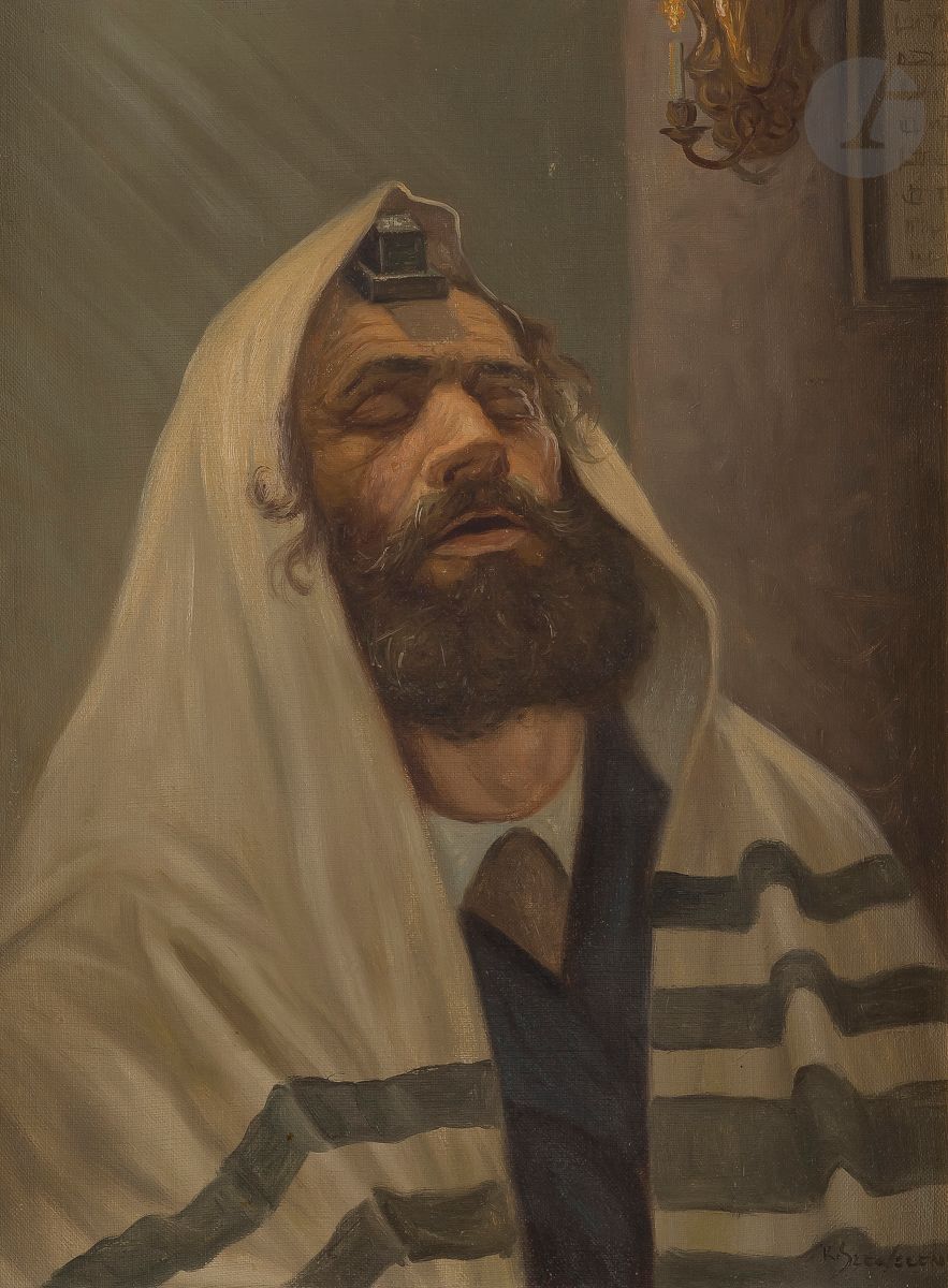 Konstantin SZEWCZENKO (1915-1991) 
Rabbin en prière 
Huile sur toile. 
Signée en bas à droite. 
49 x 38 cm
Cadre. 



Mots clés :
judaïca, juif, juive, hébreux, rabbins, jewish, torah, hebrew, hebraica, judaisme, synagogue, sionisme, pessah, pessach, haggada, haggadah, hagada, hagadah, passover, menora, menorah, hannuka, hannuca, hannoucca, hanouccah, torah, juden, israélite, Israël, antisemitism, antisémitisme, dreyfus, meguila, sepharade, sefarad, ketouba