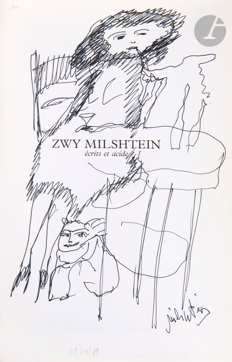 [Zwy MILSHTEIN (1934-2020)]
Caroline Benzaria.
Zwy Milshtein. Écrits et acide.
Paris, Marval, 1988. Un vol. in-4 [21 x 13,5 cm], enrichi d’un dessin au feutre sur le faux-titre, signé en bas à droite.



Mots clés :
judaïca, juif, juive, hébreux, rabbins, jewish, torah, hebrew, hebraica, judaisme, synagogue, sionisme, pessah, pessach, haggada, haggadah, hagada, hagadah, passover, menora, menorah, hannuka, hannuca, hannoucca, hanouccah, torah, juden, israélite, Israël, antisemitism, antisémitisme, dreyfus, meguila, sepharade, sefarad, ketouba