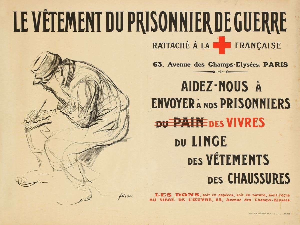 Jean-Louis FORAIN.  Le vêtement du prisonnier de guerre. 