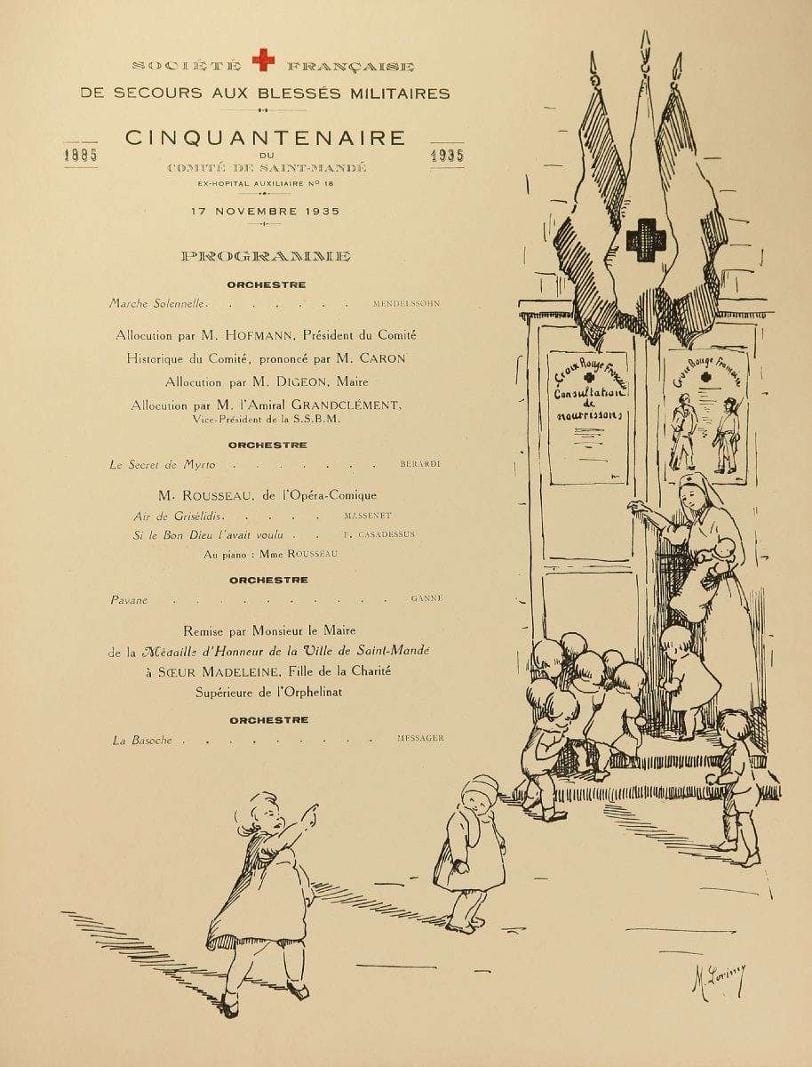 CROIX ROUGE FRANçAISE, MOUVEMENT FRANCE ET DIVERS.  Lot comprenant : correspondances, programmes, ordres de mission, cartes de membres.