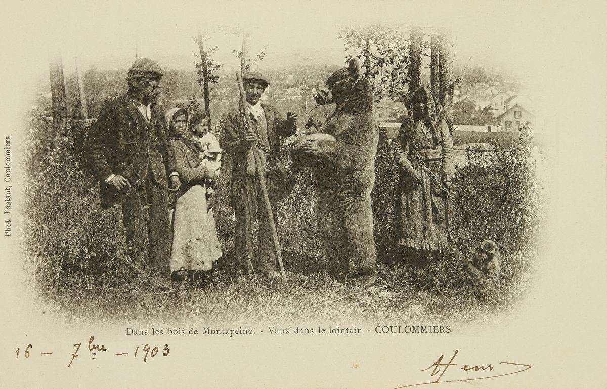 Département 77 FORêT DE COULOMMIERS. Les montreurs d’ours. TBE.
