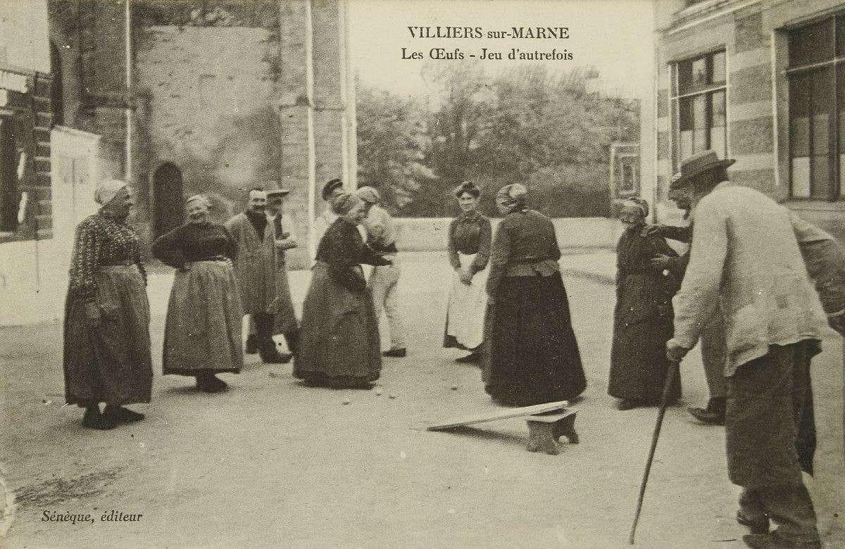 Département 94 VILLIERS-SUR-MARNE. Les œufs. Jeu d’autrefois.  TBE.