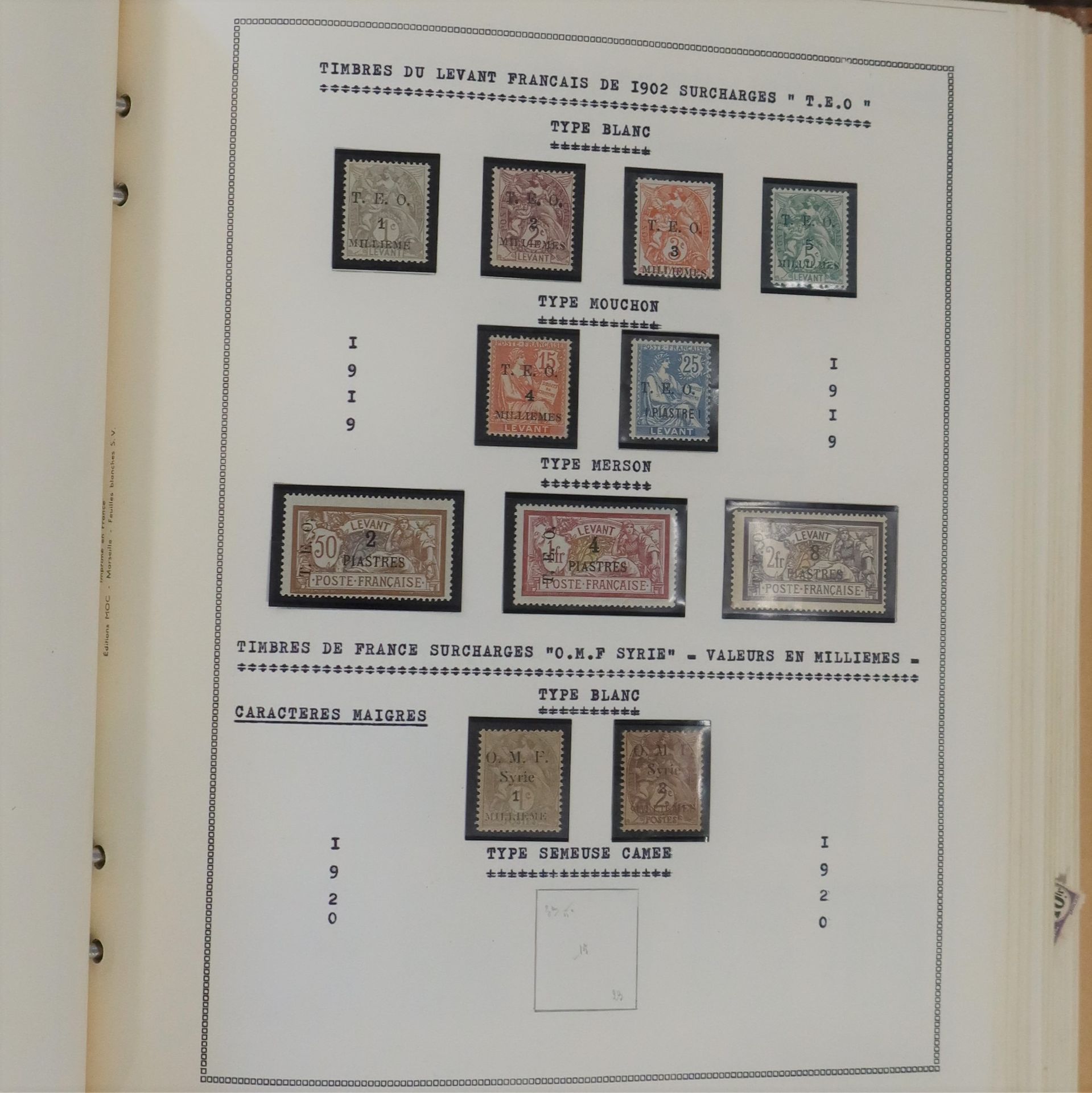 [FRANCE]
Un ensemble de 5 albums des colonies françaises, Dom-Tom (dont Terres Australes) (Poste et Poste Aérienne), et Andorre.

Quelques séries complètes dont Révolution, pays dans l'ordre alphabétique de la lettre C à la lettre M.