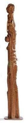 Luigi CONTI (1930-1991)
Sans titre Sculpture totémique en chêne à la taille directe. Signée en intaille ITNOC IGIUL pour Luigi Conti (en effet miroir) sur la sculpture. Hauteur: 200 cm