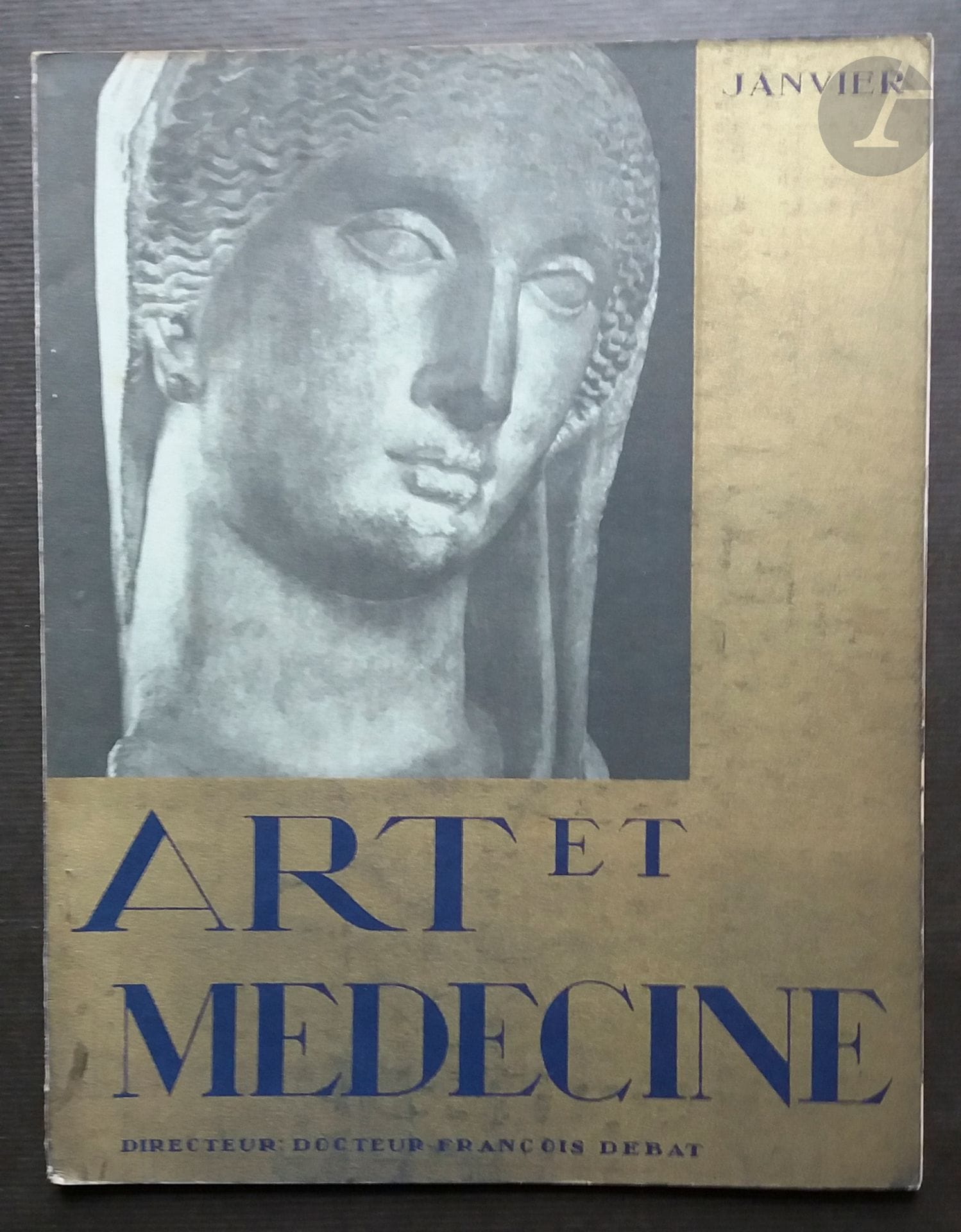ART ET MÉDECINE
Revue mensuelle réservée au corps médical.
Numéro de Janvier 1932
Photographies d'André Kertesz, e.a.
In-4 (30 x 24 cm). Édition originale. 48 pages. Numéro consacré à la Vanoise avec 15 photographies d'André Kertesz et 4 d'Albert Steiner, reproduites en héliogravure. Textes de Pierre Scize, Abel Bonnard, e.a. Un article consacré à Pablo Picasso. Couverture souple illustrée.