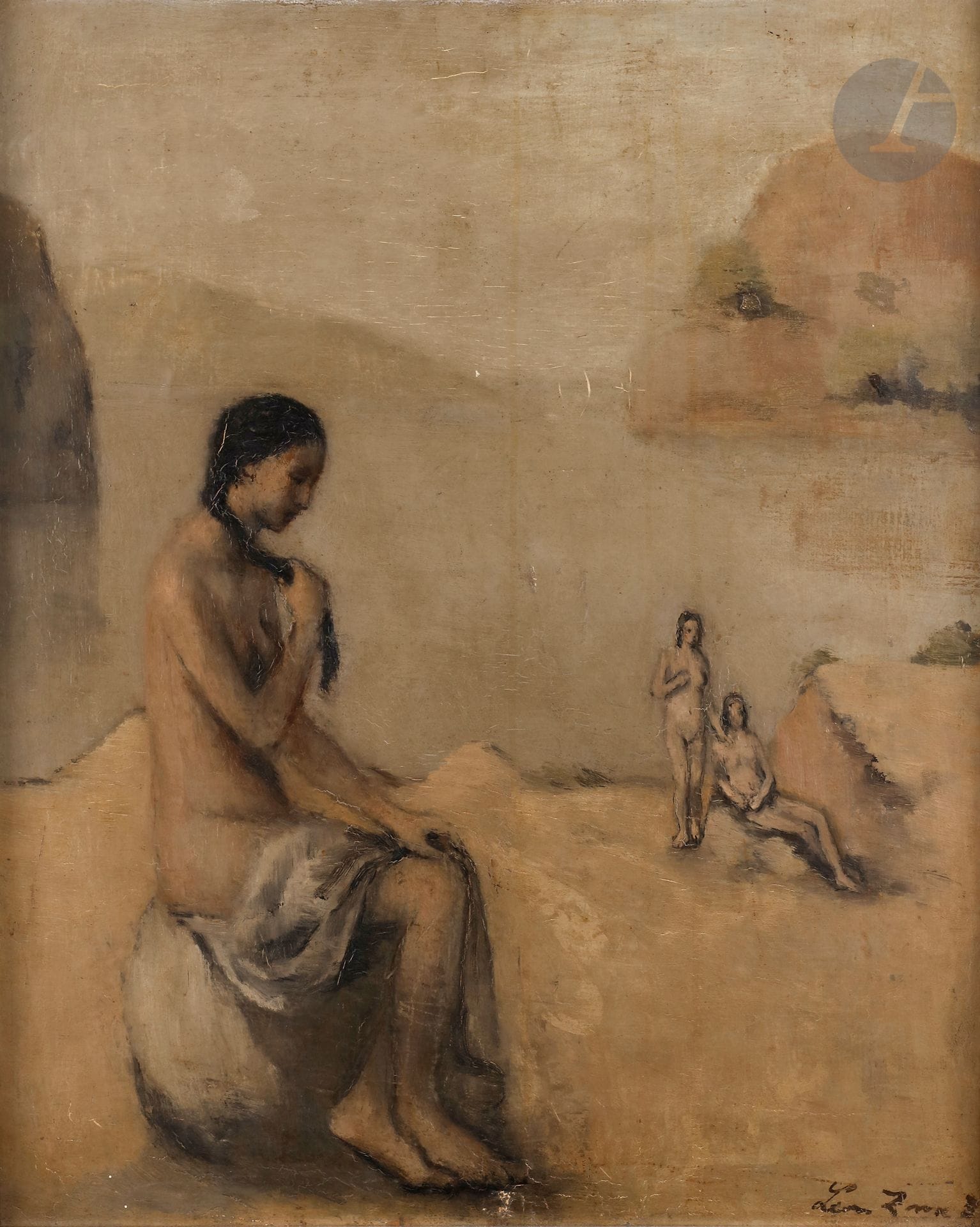 Léon ZACK (1892-1980)
Baigneuses, 1931
Huile sur toile.
Signée et datée en bas à droite.
65 x 54 cm

Provenance  : 
Vente Tilorier, 13 mars 1989, n° 129.

Bibliographie  : 
Pierre Cabanne, Catalogue de l’œuvre peint de Léon Zack (1892-1980), Paris, Éditions de l’Amateur, 1993, n° 39, p. 84-85