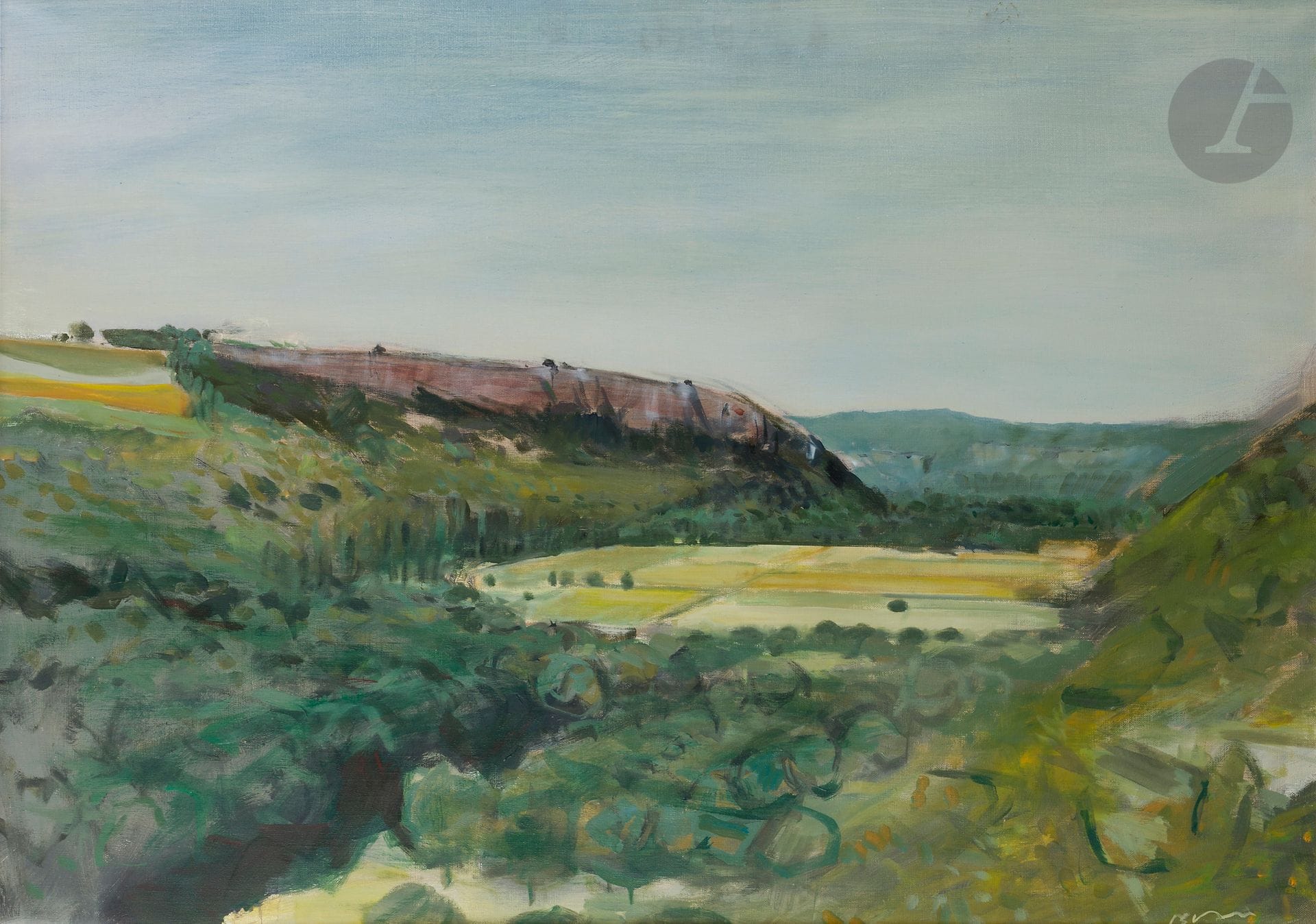 Ferit ISCAN [turc] (1931-1986)
Les Rochers de Sainte-Marie
Huile sur toile.
Signée en bas à droite.
65 x 92 cm