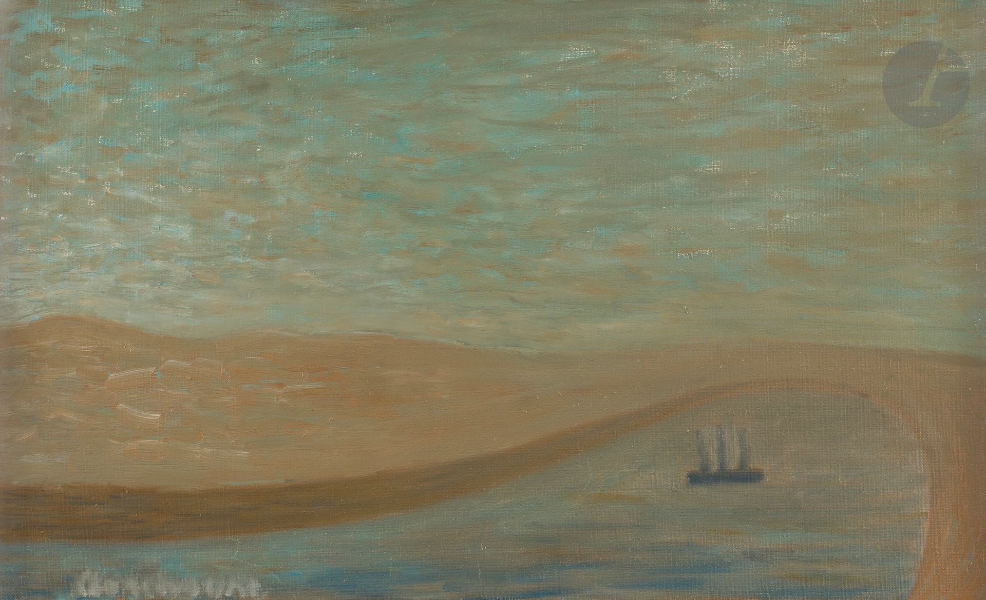 Serge CHARCHOUNE [russe] 
(1888-1975)
Galapagos, 1973
Huile sur toile.
Signée en bas à gauche.
Signée, datée, titrée et dédicacée au dos.
33 x 55 cm

Provenance : 
- Collection Pierre Lescure, Paris.
- Galerie Thessa Herold, Paris.

Bibliographie : 
Pierre Guénégan, Charchoune, catalogue raisonné Tome V, 1961-1975, n°1973/009, reproduit p. 237.