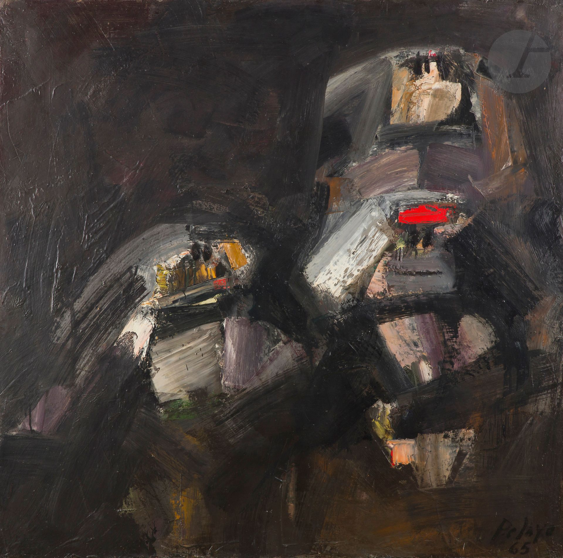 Orlando PELAYO [espagnol] (1920-1990)
Elle loge au couvent des nones déchaussées, 1965
Huile sur toile.
Signée et datée en bas à droite.
Titrée au dos.
100 x 100 cm
