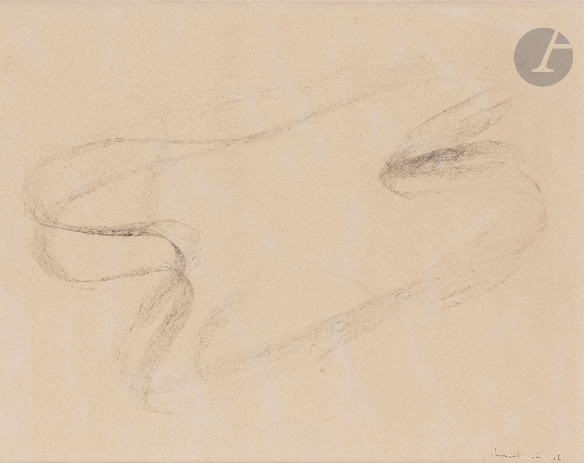 Jean FAUTRIER (1898-1964)
Nude study, 1956
Charcoal.
Signed and dated lower right.
(Paper slightly yellowed).
28 x 35,5 cm

Provenance: 
Sale 33 works by the Friends of André Verdet, Mes Palloc, Courchet and Fede, Hôtel des Ventes de Nice, December 28, 2006, no. 8, reproduced on p. 9.

Exhibitions : 
- Jean Fautrier, Station Gallery, Tokyo, 24 May-13 July 2014.
- Municipal Museum of Art, Toyota, July 20 - September 15, 2014
- National Museum of Art, Osaka, September 27-December 7, 2014, no. 108, reproduced in the catalog p. 144.