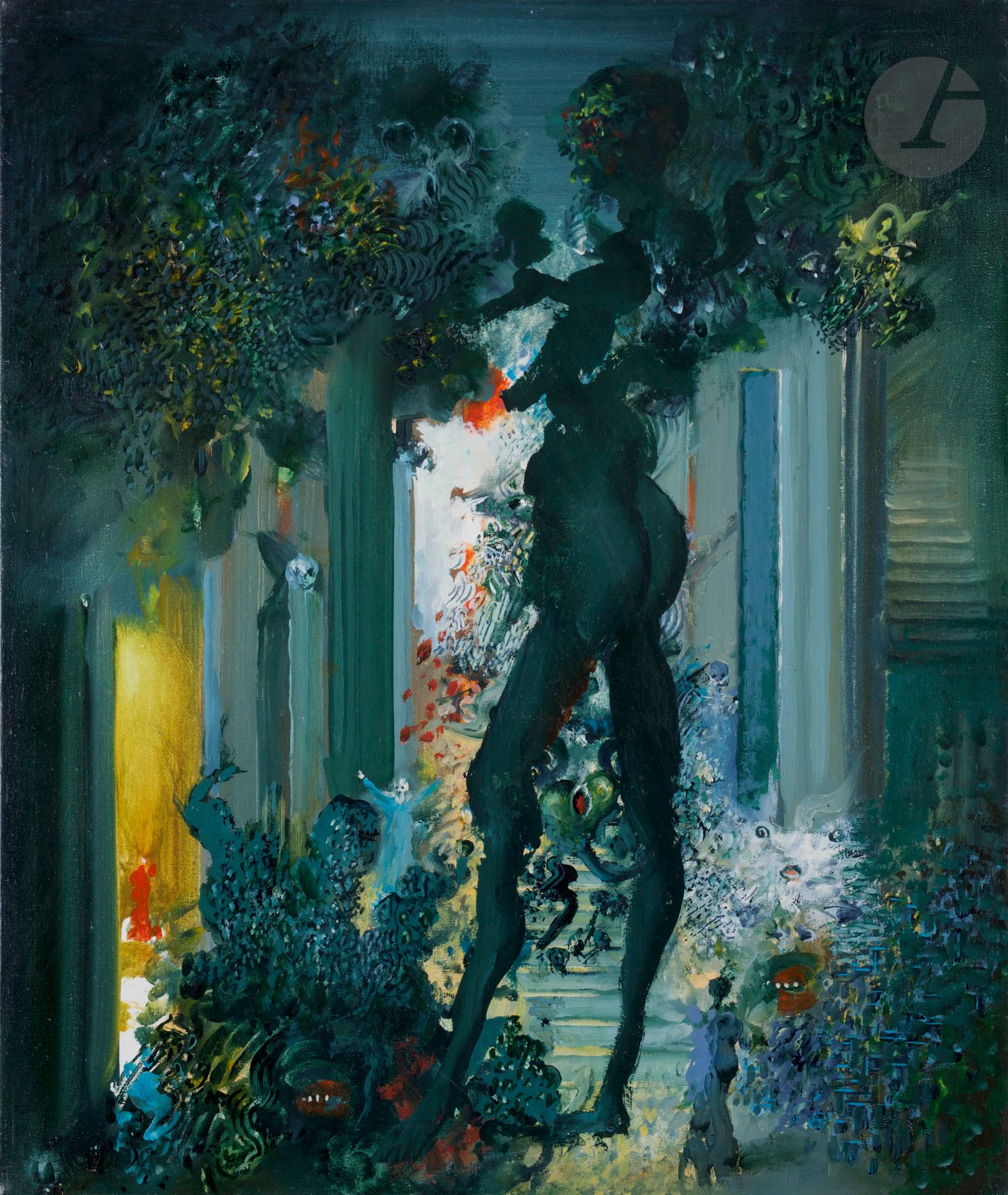 Popovitch Ljuba LJUBA (1934-2016)
La Dance de l’ombre fine, 1995
Huile sur toile.
Signée, datée et titrée au dos.
55 x 46 cm

Provenance : 
Galerie Thessa Herold, Paris. 

Bibliographie : 
Peintures récentes, Galerie Thessa Hérold, Paris, 18 mars – 25 avril 1998, n° 5, reproduit au catalogue p. 42.

Cette œuvre est incluse au catalogue raisonné de Ljuba actuellement en préparation par Madame Slavica Batos, épouse de l’artiste.
Nous remercions Madame Slavica Batos pour les informations qu’elle nous a transmises.