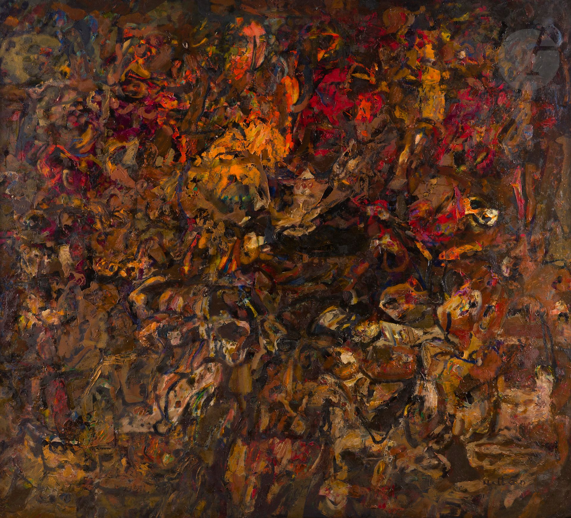 Louis NALLARD (1918-2016)
Le Bois de la dame, 1991
Huile sur toile.
Signée en bas à droite. 
Datée en bas à gauche.
Signée, datée et titrée au dos sur le châssis.
160 x 180 cm

Provenance : 
- Galerie Jeanne Bucher, Paris. 
